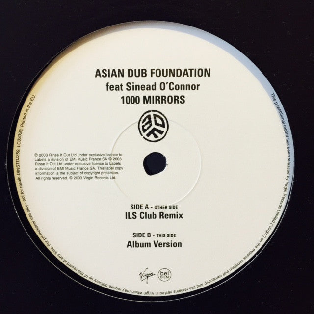 Asian Dub Foundation & Sinead O'Connor - 1000 Mirrors 12