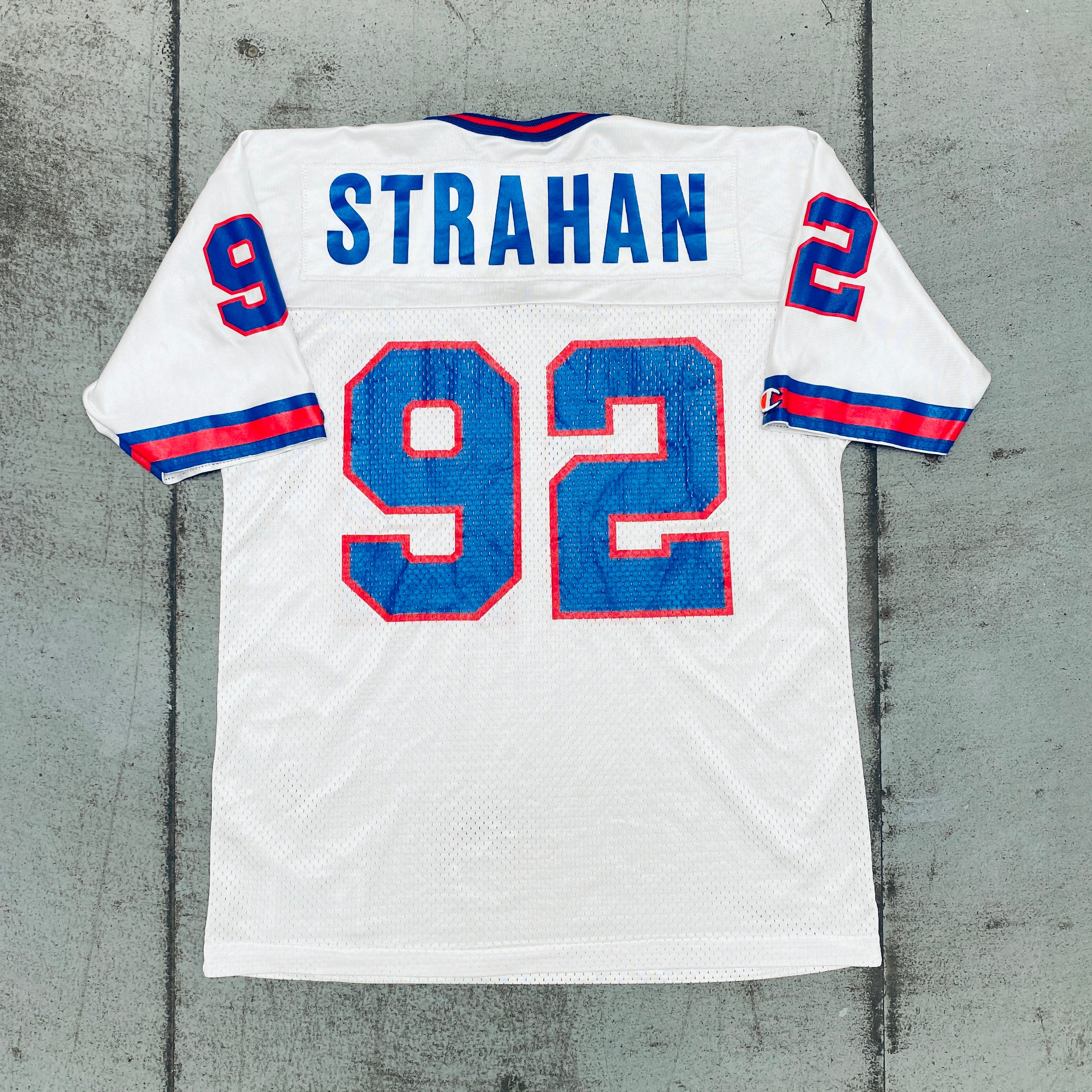 Authentic Michael Strahan New York Giants 1997/98 NFL Jersey - Vintage Football Collectible for Fans & Memorabilia Enthusiasts | Perfect for Game Day, Sports Bars & Man Cave Decor