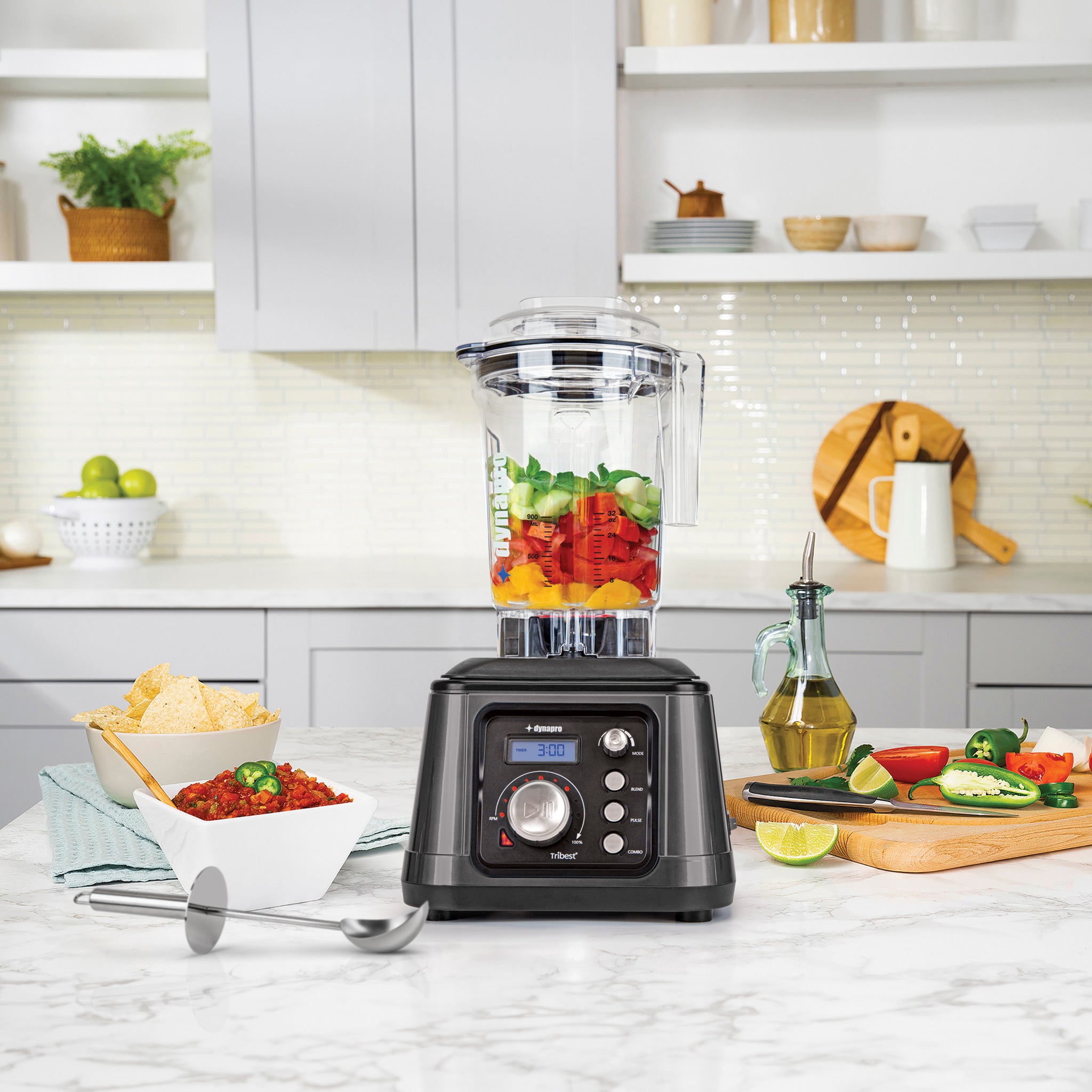 Dynapro® Commercial High Speed Blender - 1500W Professional Smoothie Maker for Restaurants, Cafes & Juice Bars - Perfect for Frozen Drinks, Nut Butters & Soup Puree