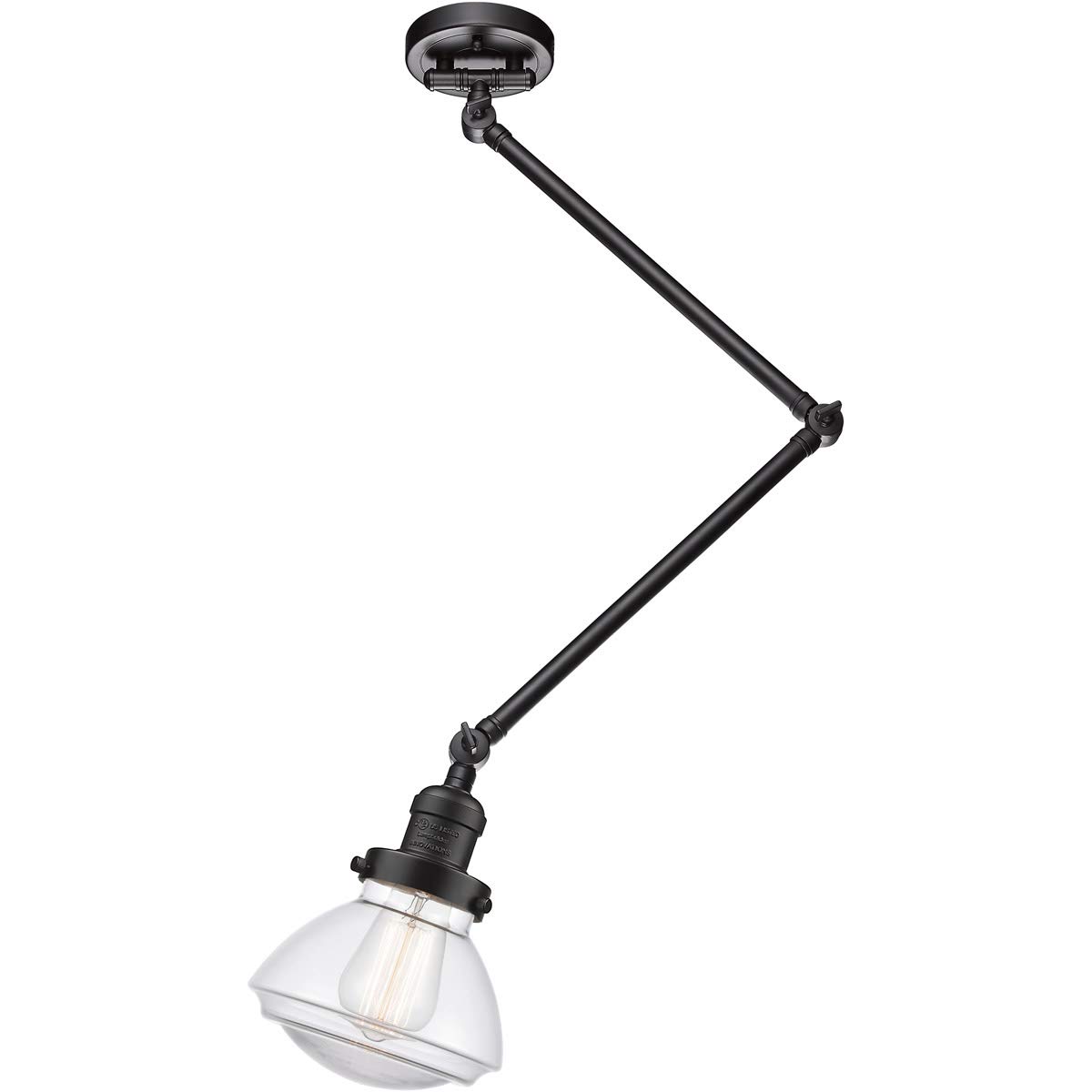 Franklin Restoration 238C-PN-G322-LED Modern LED Flush Mount Ceiling Light - Energy Efficient Indoor Lighting for Bedroom, Kitchen, Hallway & Office