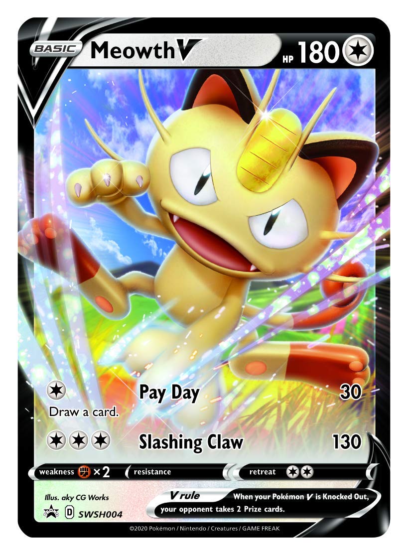 Pokemon TCG: Meowth VMAX Box - Collectible Trading Card Game Set for Battles & Tournaments | Perfect for Pokemon Fans & Card Collectors