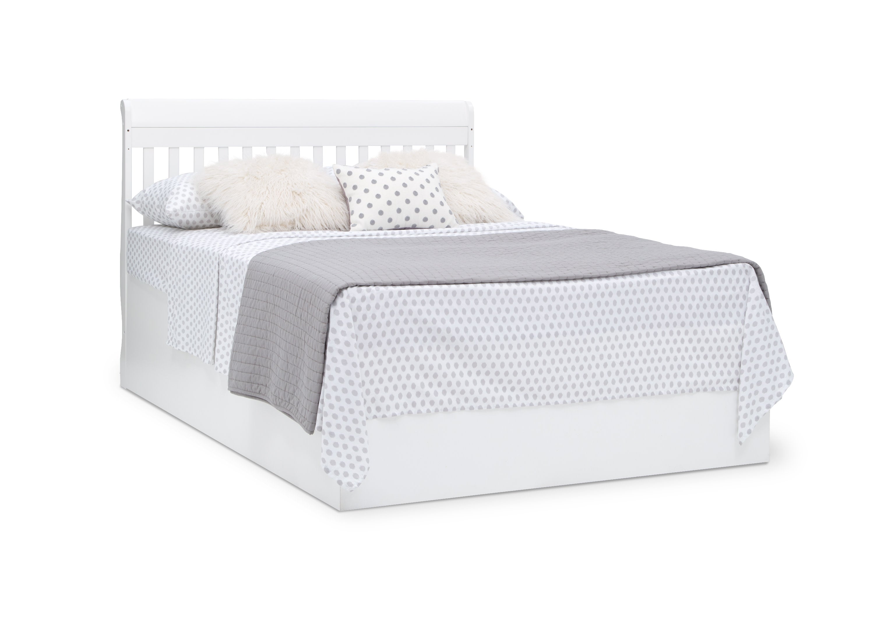6-in-1 Convertible Baby Crib with Toddler Bed Conversion - Canton White Nursery Furniture for Newborn to Teen - Perfect for Small Spaces & Modern Nurseries