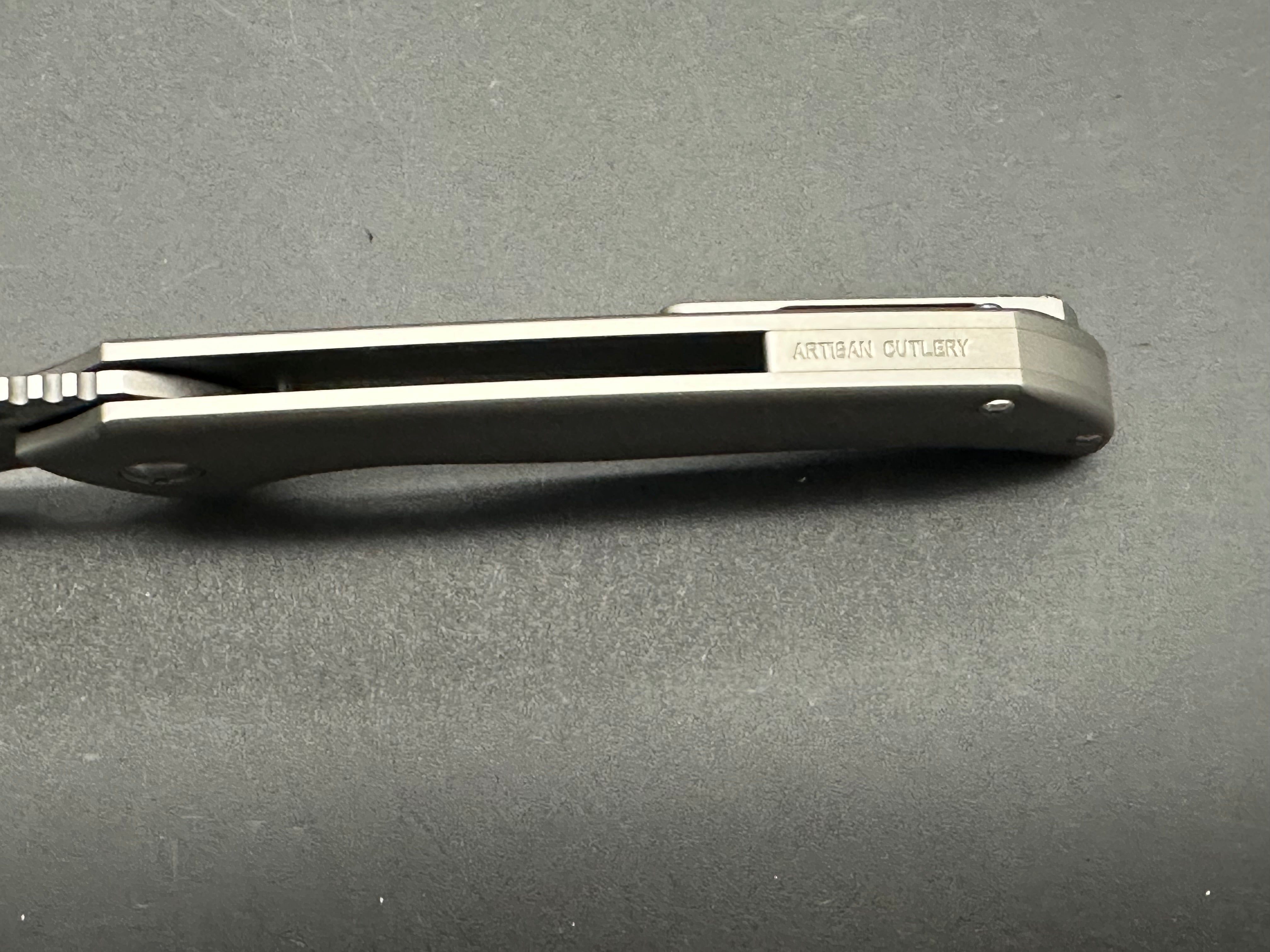 ARTISAN CUTLERY TRUX Pocket Knife - Titanium Handle, S35VN Blade Steel (1861G GY) - EDC, Camping, Hiking & Outdoor Survival Tool
