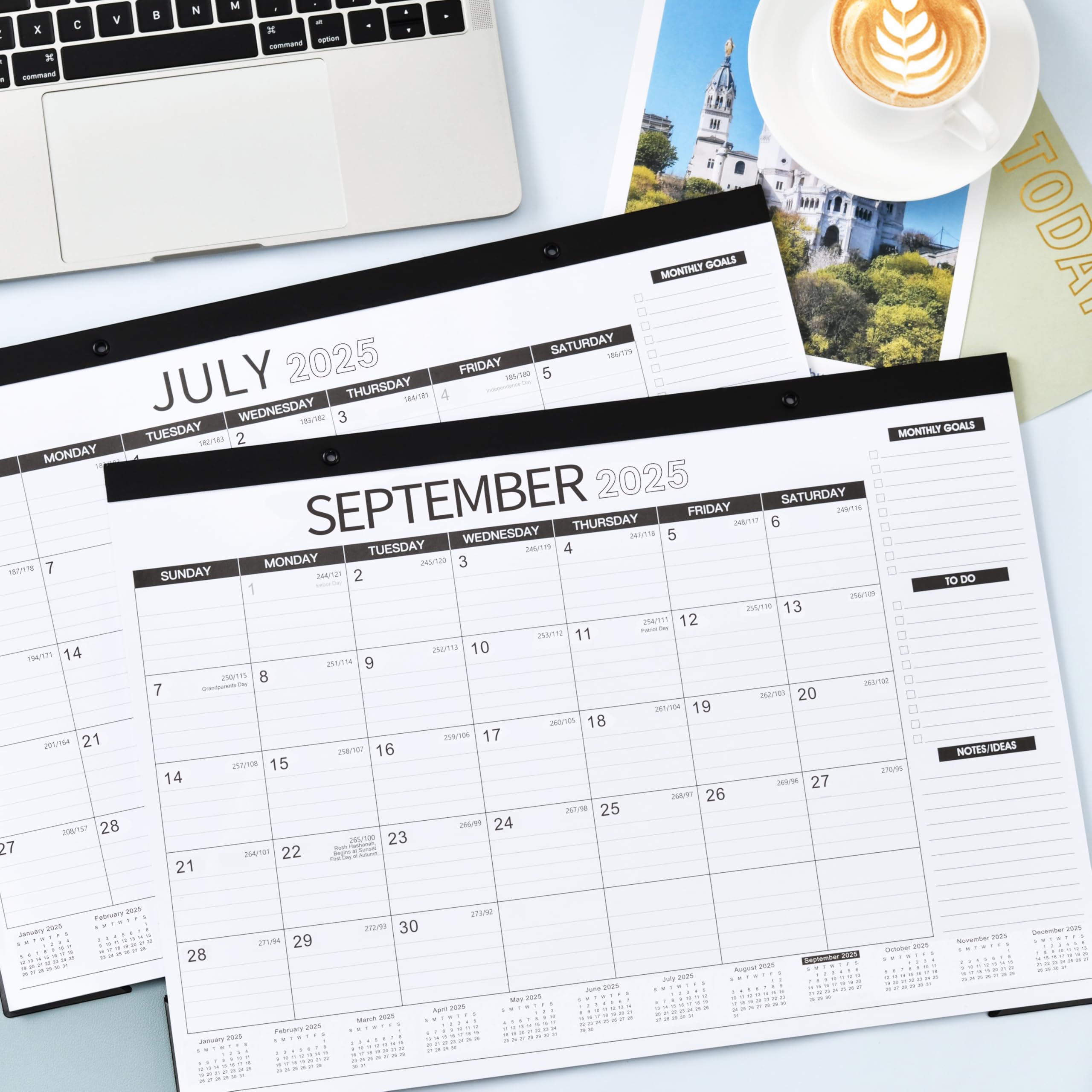 2025-2026 Desk Calendar | 18-Month Planner (July 2025 - December 2026) | 2-in-1 Desktop & Wall Calendar | 17