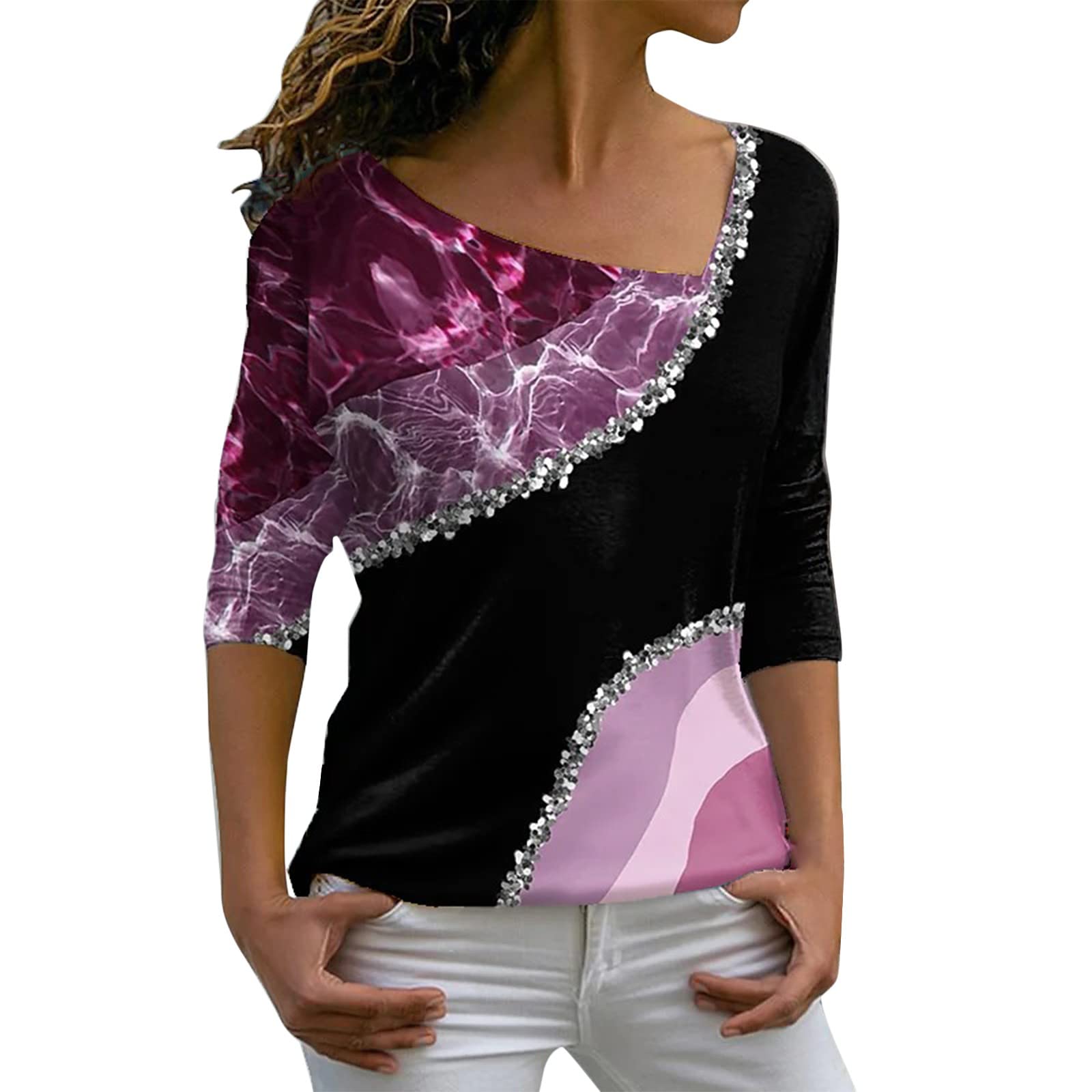 Women's Casual V-Neck Long Sleeve T-Shirt - Soft Plain Basic Top for Everyday Wear | Perfect for Work, Outings & Layering