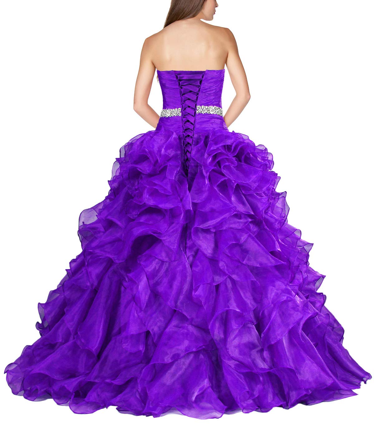 Elegant Women's Ball Gown Quinceanera Dress with Ruffles - Perfect for Prom, Sweet 16, Homecoming & Formal Events