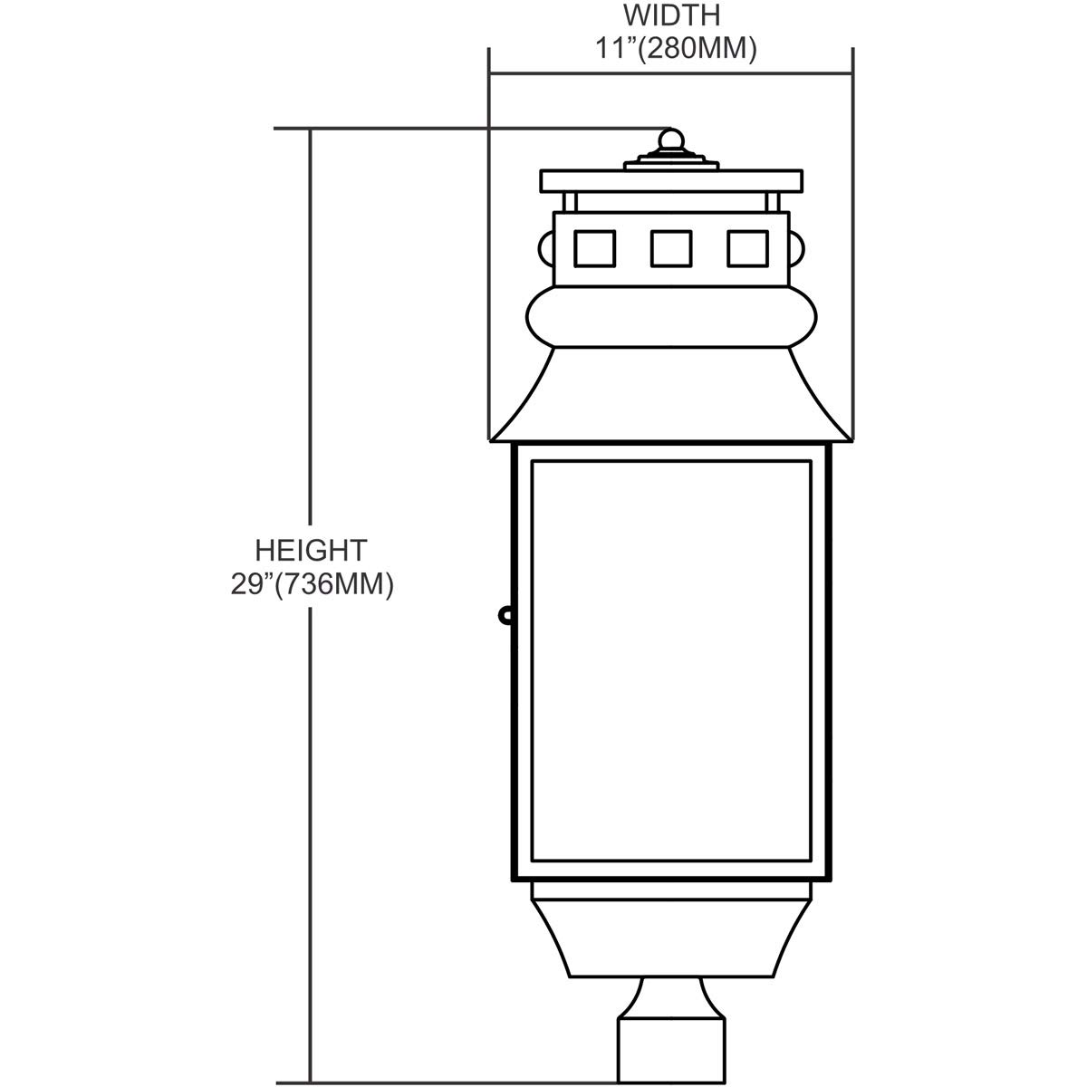 Elk Lighting 47062/3 Forged Lancaster Collection 3-Light Outdoor Post Light in Charcoal - Perfect for Patio, Garden, and Driveway Lighting