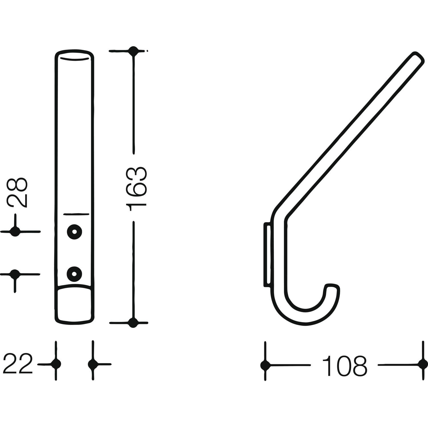 Hewi Hat Hooks - Durable Polyamide Coat Hooks (Model 477.90.070 97) - Perfect for Entryway, Mudroom, and Closet Organization