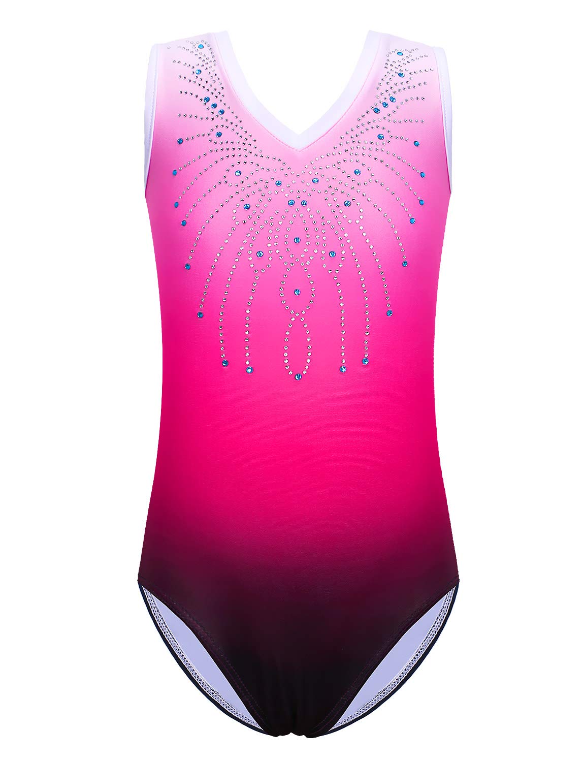 BAOHULU Girls Gymnastics Leotard - Sparkly Diamond Ballet Dance Leotard One-Piece Outfit for Kids - Perfect for Ballet, Gymnastics & Dance Performances