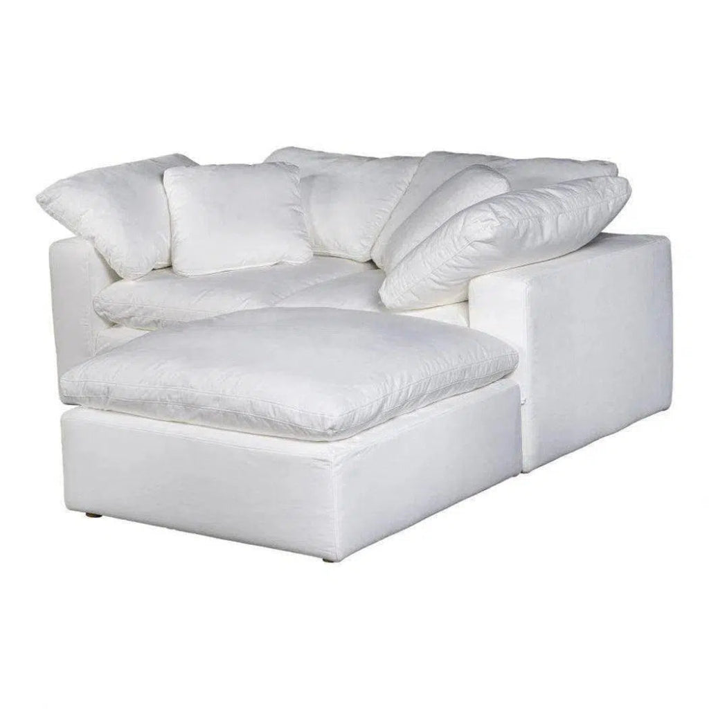 3-Piece Stain-Resistant Terra White Nook Modular Sectional Sofa Set - Perfect for Small Living Rooms, Apartments & Cozy Spaces