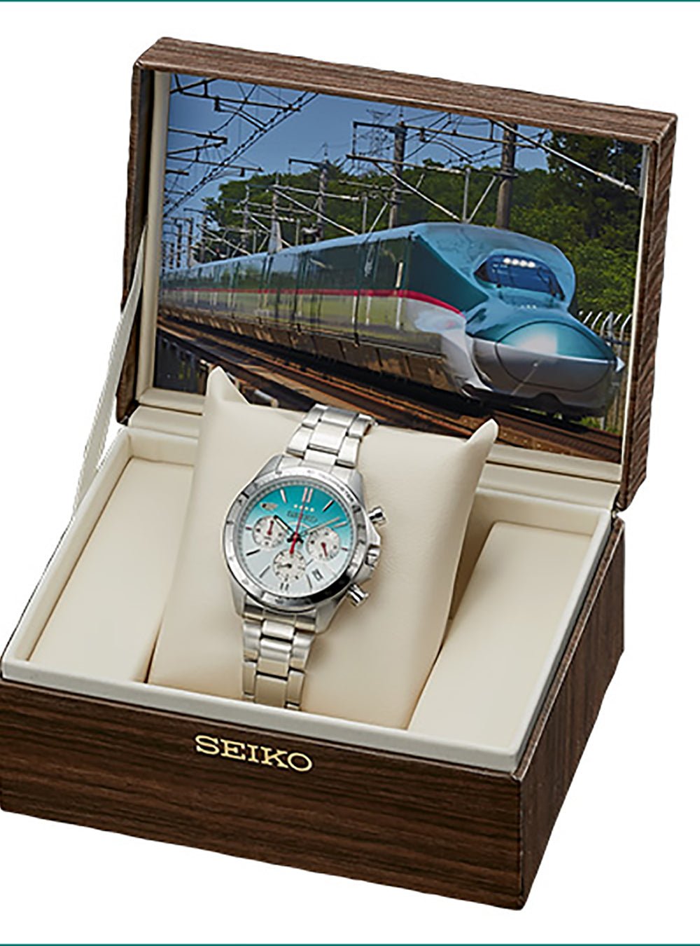 SEIKO × JR EAST JAPAN RAILWAY COMPANY 10TH ANNIVERSARY LIMITED EDITION HAYABUSA SHINKANSEN WATCH - MADE IN JAPAN - Perfect for Train Enthusiasts & Collectors