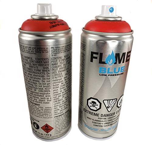 Molotow Blue Low-Pressure Matte Graffiti Spray Paint Set - 12 Vibrant Colors for Street Art, Murals & DIY Projects