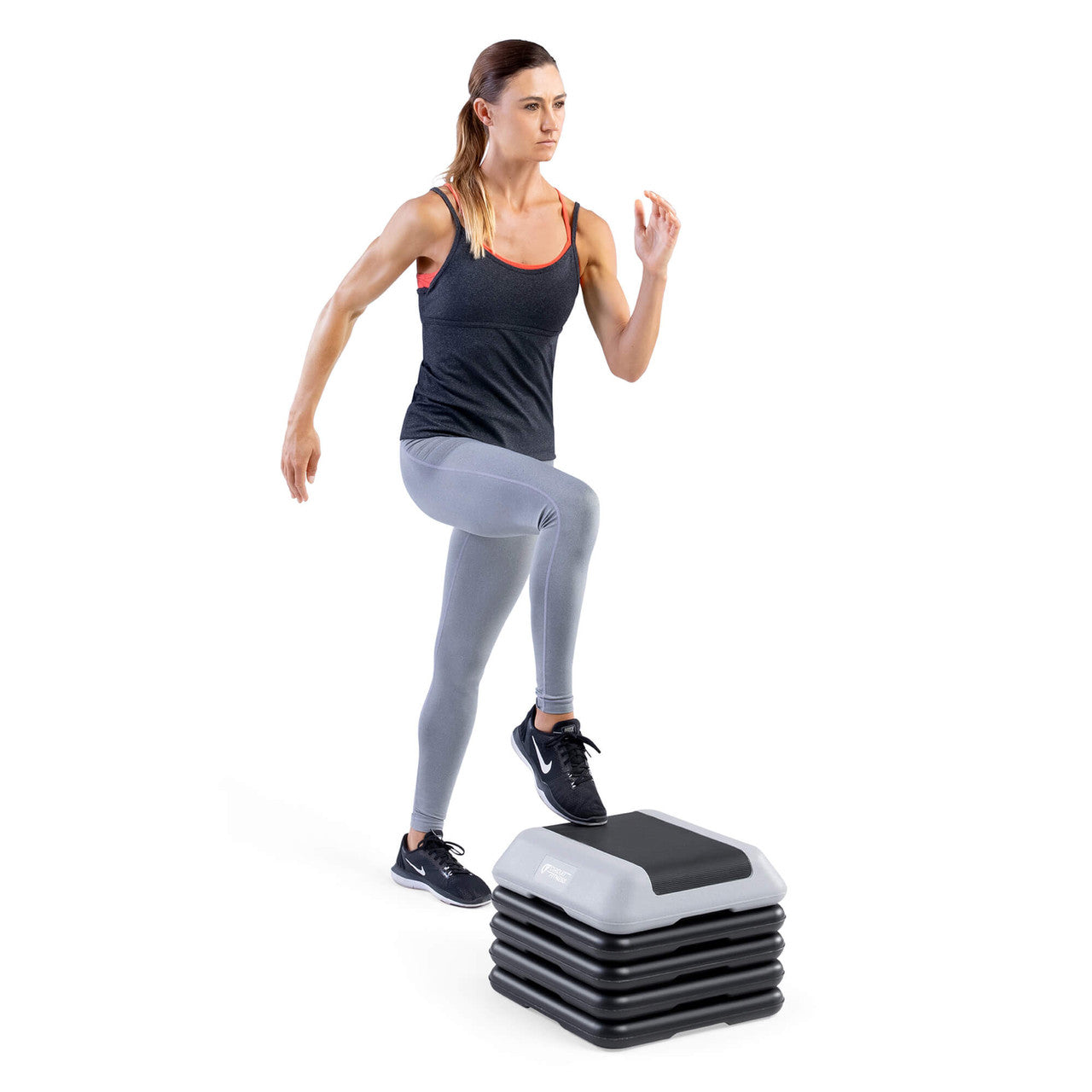 Adjustable Aerobic Step Platform with 4 Risers - Multiple Colors for Home & Gym Workouts - Perfect for Step Aerobics, Cardio Training & Circuit Fitness