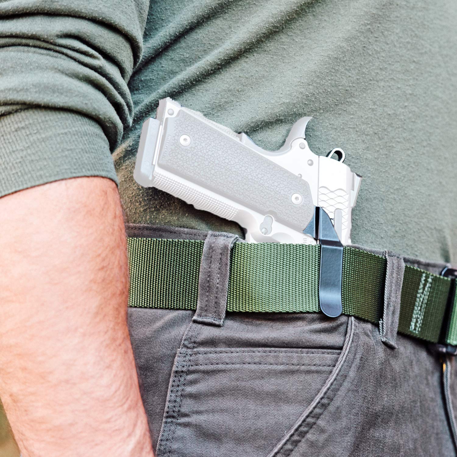 ClipDraw Gun Clip - Low Profile Slim Concealed Carry Holster for Pistols | Easy Installation | Made in USA | Perfect for Everyday Carry, Home Defense & Concealed Carry