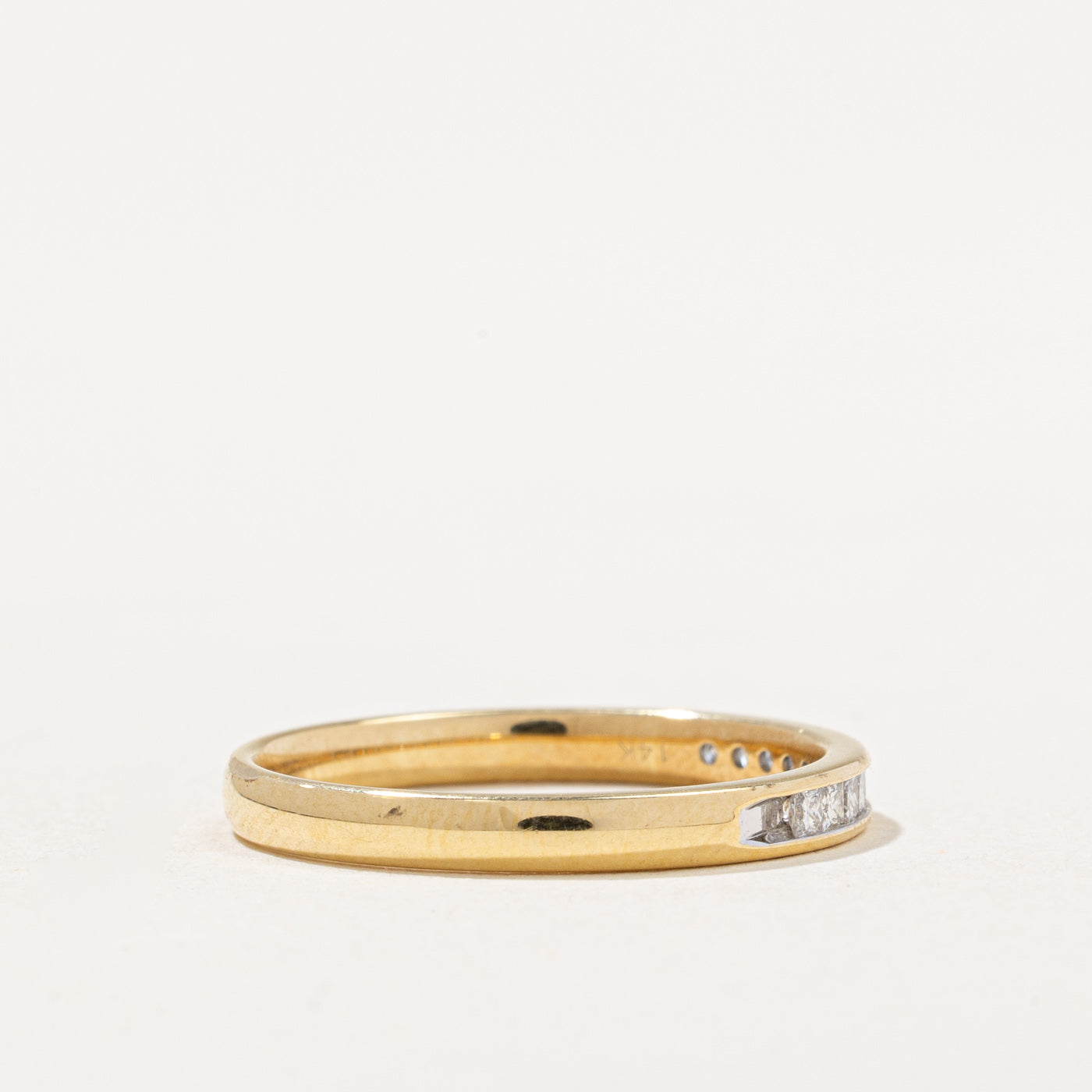 Channel Set Semi Eternity Diamond Wedding Band Ring - 0.25 Carat Total Weight (ctw) | Size 7 | Perfect for Engagement, Anniversary & Bridal Jewelry Gifts