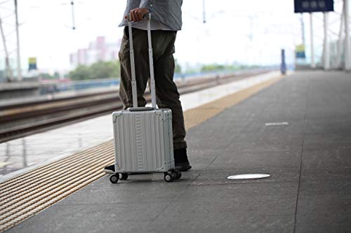 ALEON 16 Inch Aluminum Vertical Underseat Carry-On Luggage - Lightweight Business Briefcase for Air Travel, Office & Commuting - Fits Under Airplane Seat & Perfect for Business Trips, Work & Daily Use
