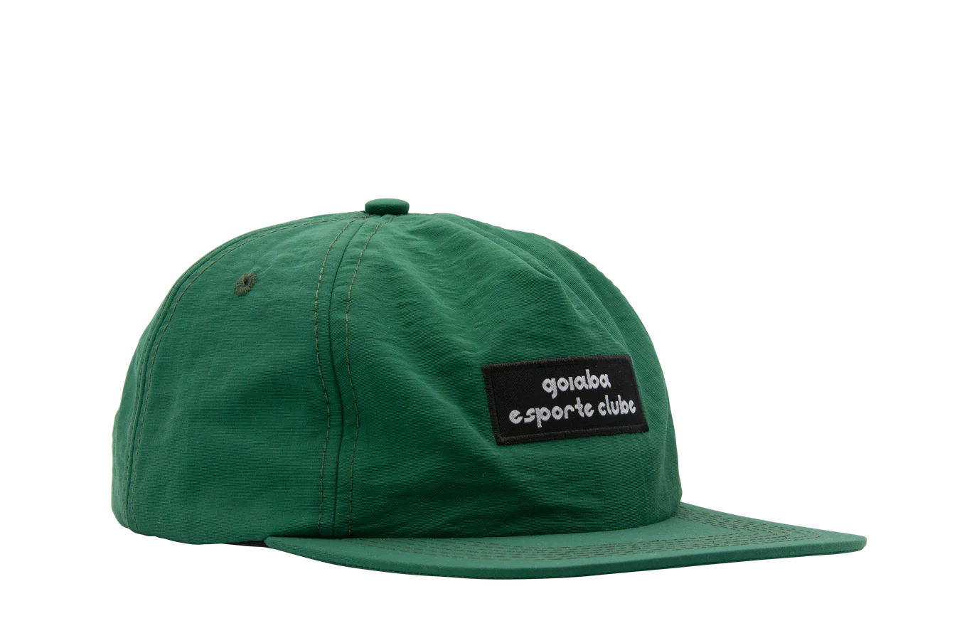 Goiaba E.C. Pinched Front Nylon Baseball Cap - Green | Adjustable Snapback Hat for Men & Women | Perfect for Outdoor Sports, Hiking, and Casual Wear