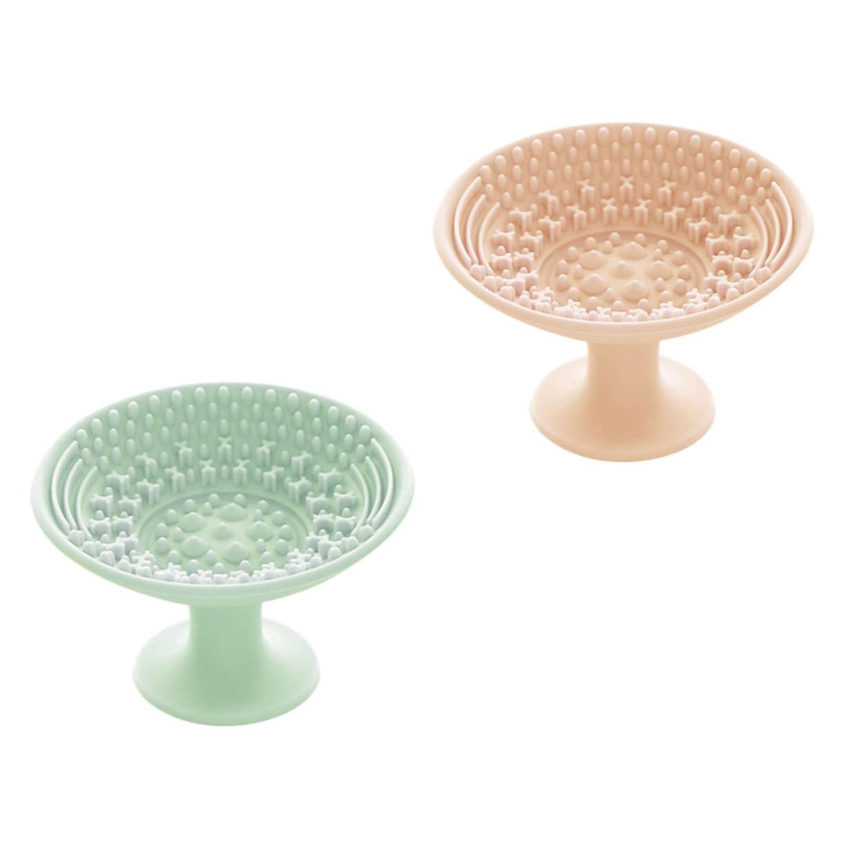 Minkissy 2pcs Silicone Makeup Brush Cleaning Mat - Portable Scrub Pad for Makeup & Hair Brushes - Reusable Brush Cleaner Tool for Home & Travel Use
