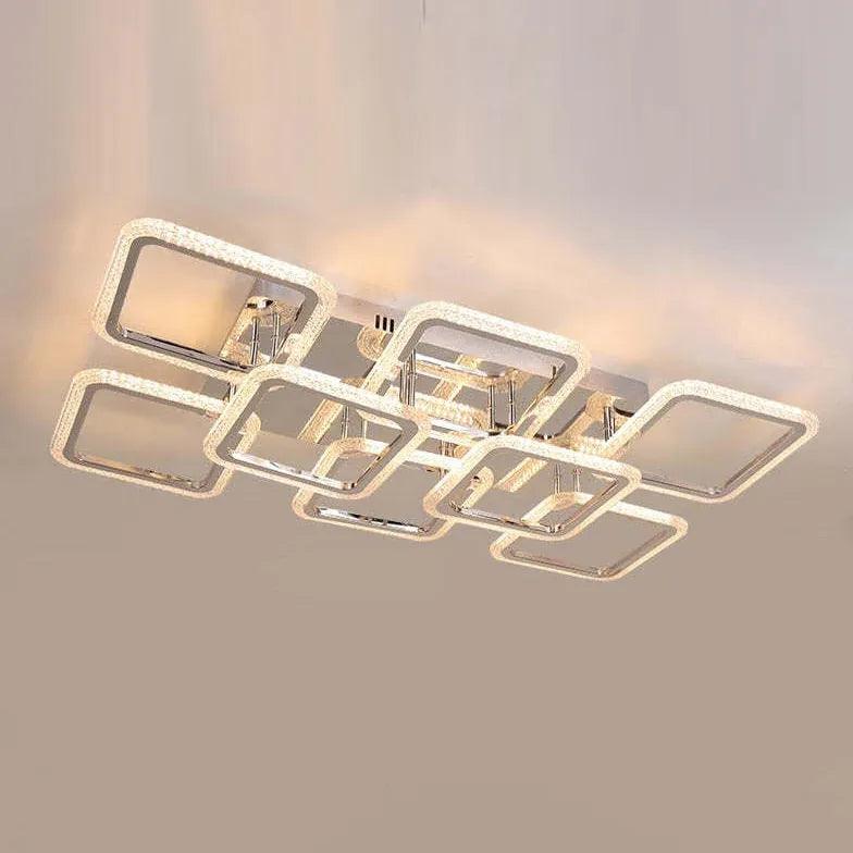Modern Square Frame Pendant Light - Sleek Multi-Panel Design for Dining Room, Kitchen Island & Living Room Lighting