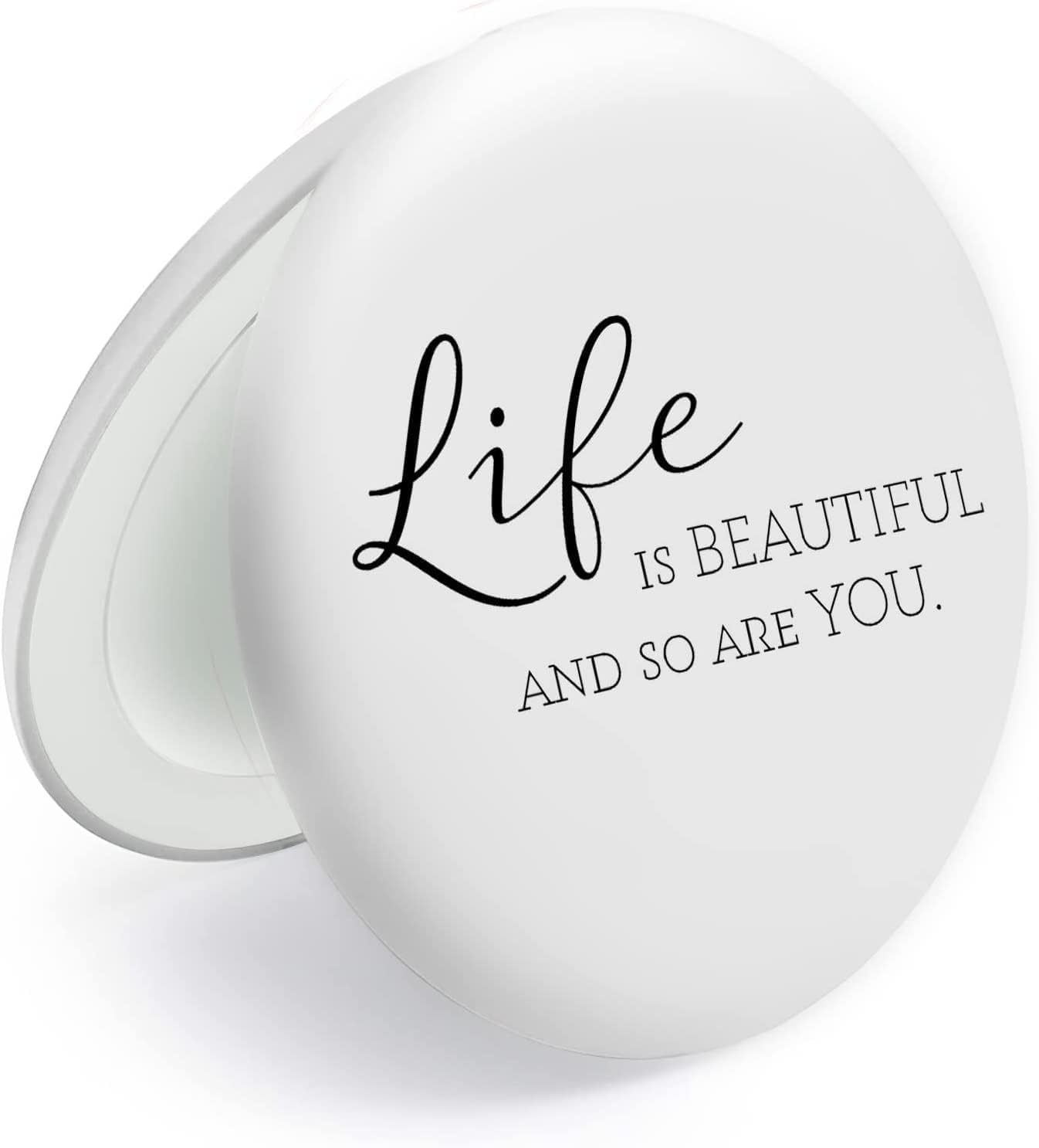 Compact Travel Mirror with Light - 7X Magnification, 5