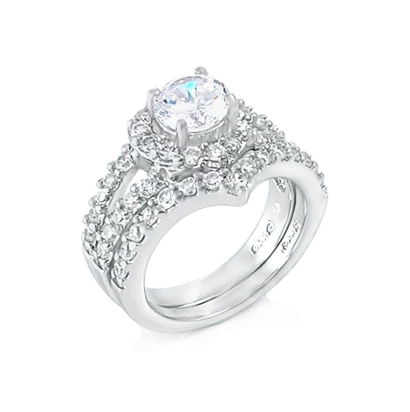 0.85 Carat Diamond Wedding Ring Set in 925 Sterling Silver - Elegant Bridal Jewelry for Engagement, Proposal & Anniversary Gifts