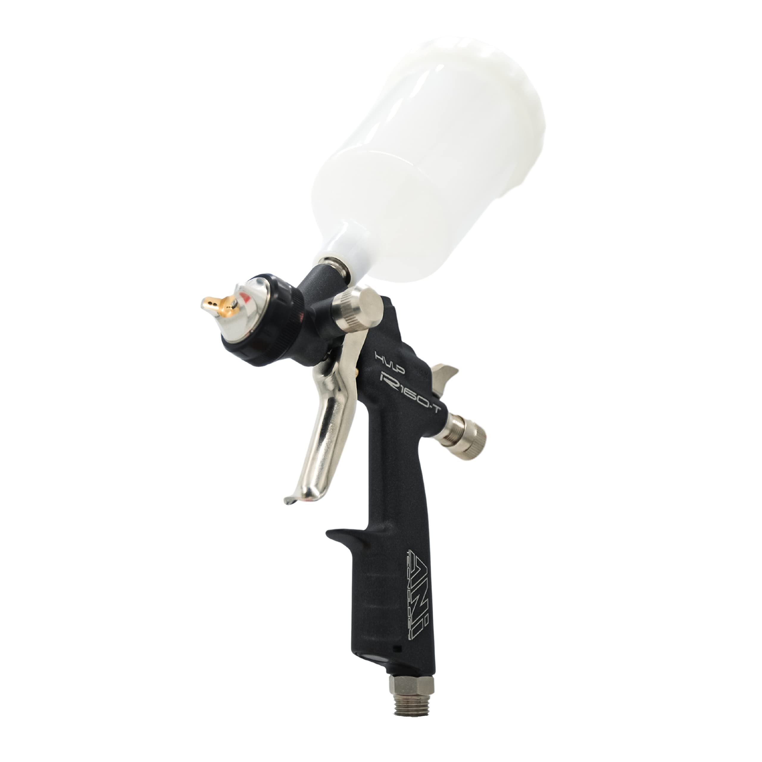 ANI HVLP R160/T 250cc Mini Spray Gun with Nylon Cup (1.2mm Nozzle) - Perfect for Automotive Touch-Ups, Wood Finishing & DIY Projects