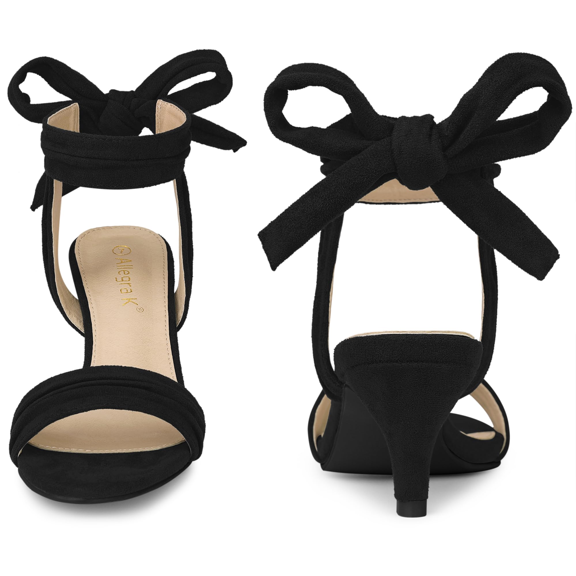 Perphy Women's Open Toe Ankle Tie Kitten Heel Wedding Sandals - Perfect for Bridal Party, Beach Weddings & Summer Occasions