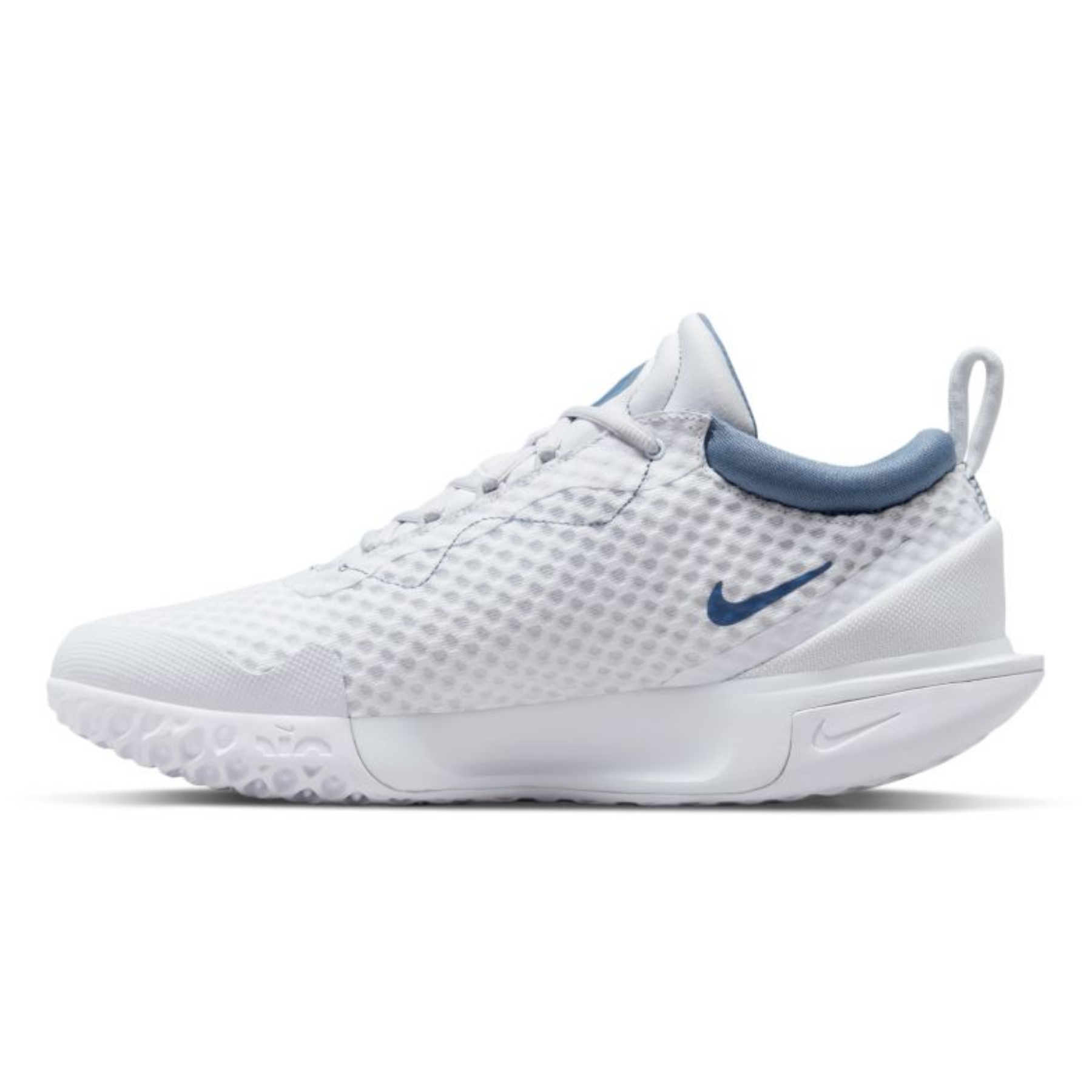 Nike Court Zoom Pro Men's Hard Court Tennis Shoes - White, Mystic Navy, Ashen Slate, Grey Fog | High-Performance Tennis Footwear for Competitive Play & Training