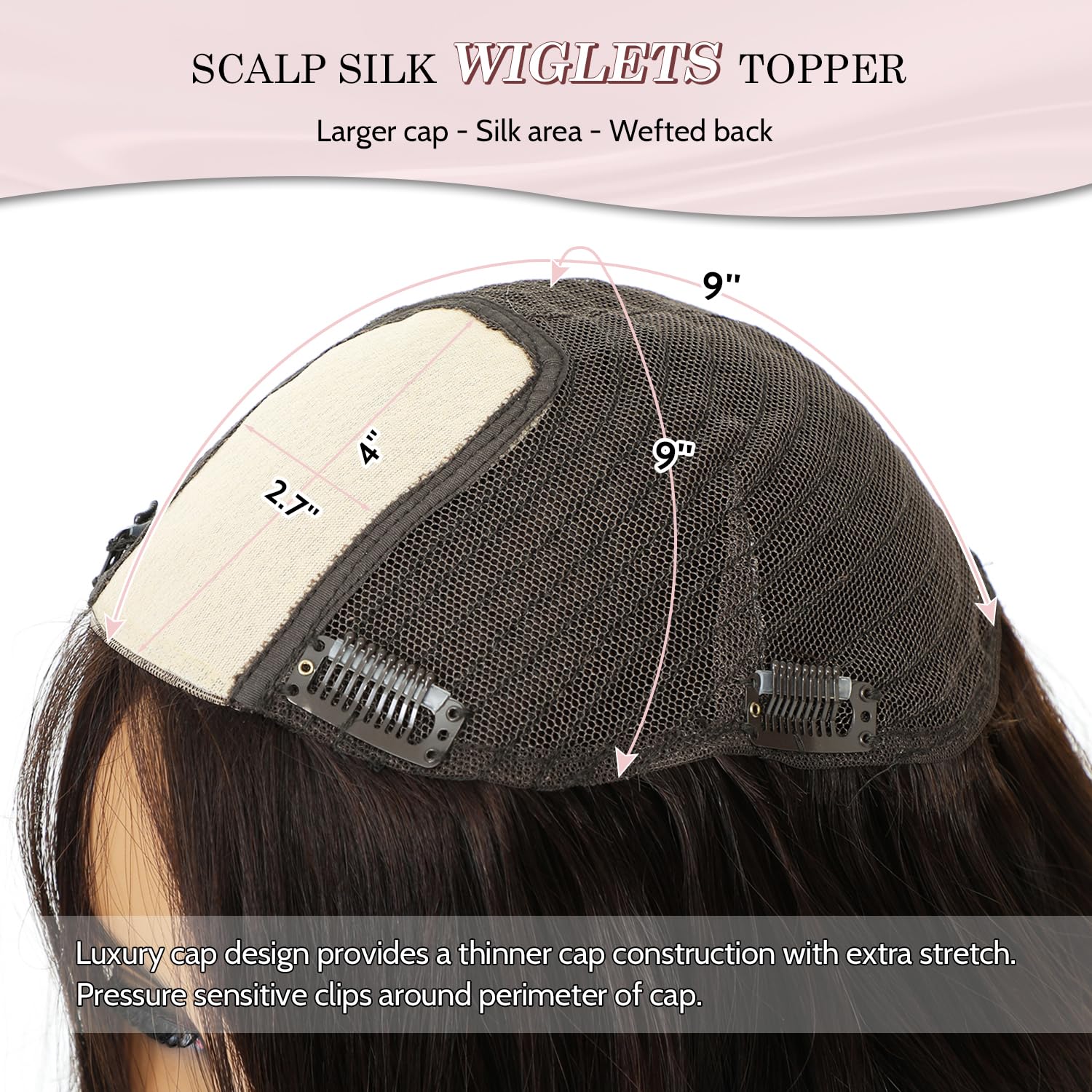 PANEWAY 14-inch Wavy Human Hair Topper with 9x9 Skin Scalp - Natural Looking Hair Piece for Women with Thinning Hair or Hair Loss | Perfect for Daily Wear, Special Occasions & Styling