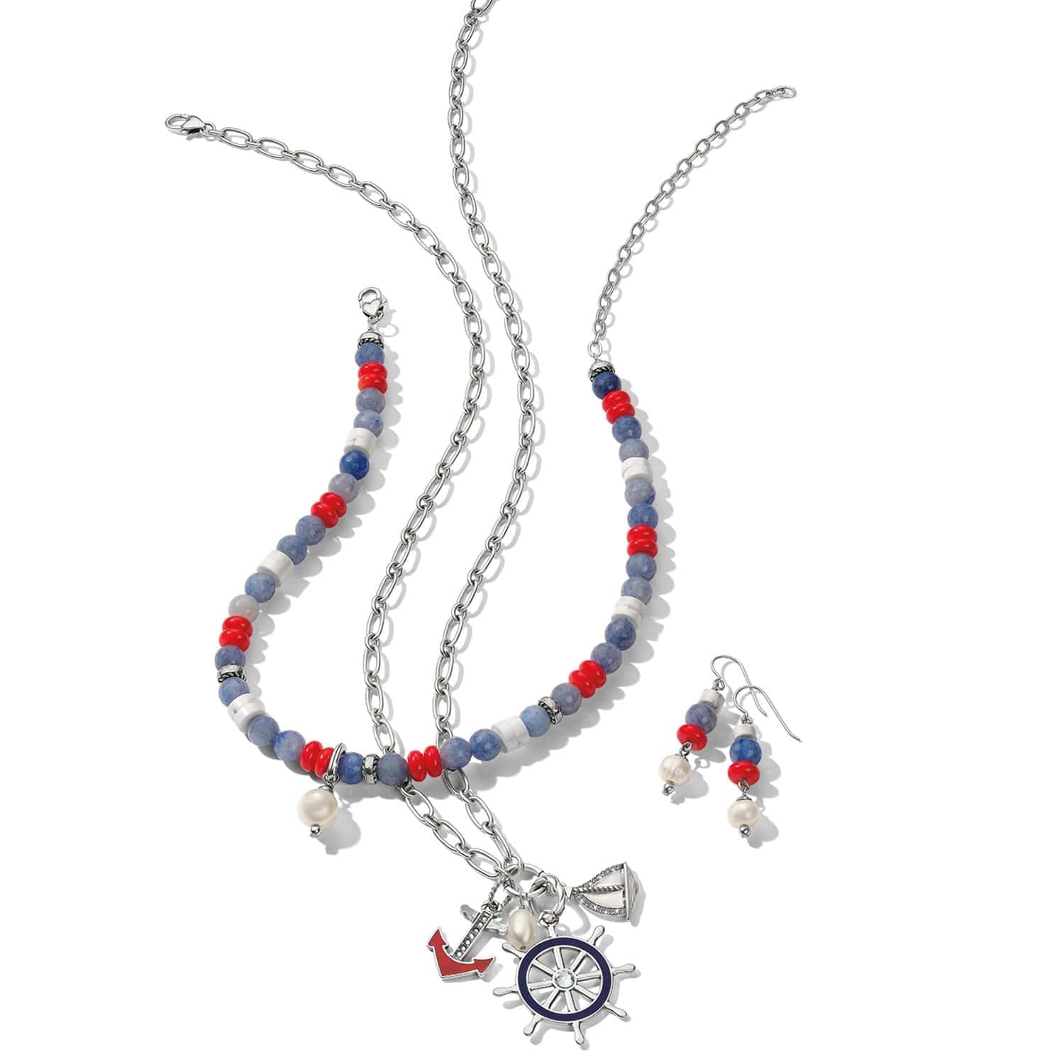 Americana Beach Pearl Charm Necklace - Elegant Coastal Jewelry for Women | Perfect for Beach Weddings, Vacations & Summer Outfits