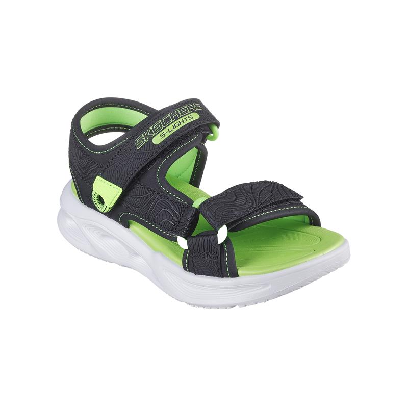 SOLA GLOW Women's Sandals - Comfortable Light-Up Shoes for Night Walking, Running, and Outdoor Activities (Style: 401673L/BKLM) - Perfect for Beach, Party, and Evening Events