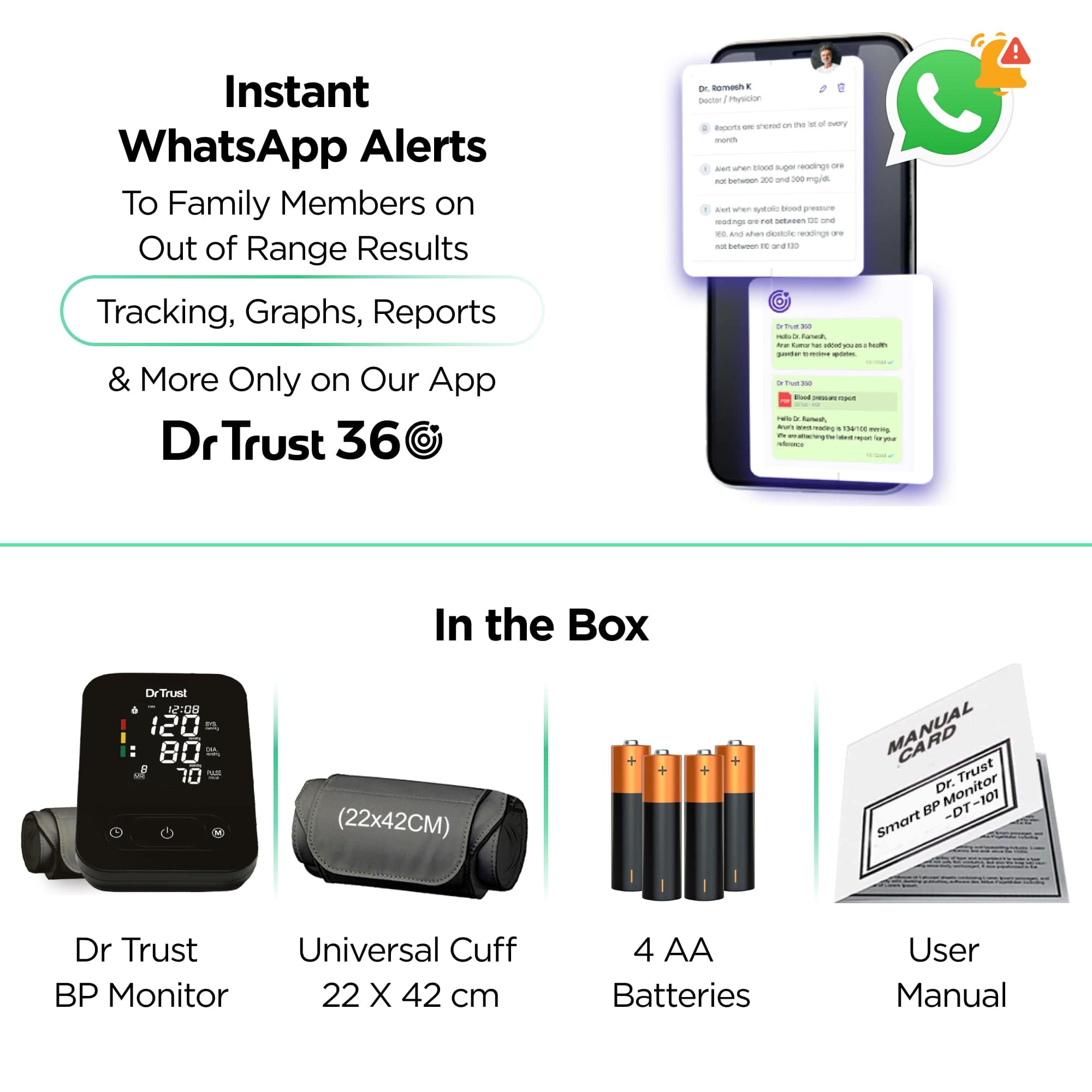 Dr Trust USA Smart Talking & Silent Mode Automatic Digital Blood Pressure Monitor - Accurate BP Machine for Home Use, Travel & Health Monitoring