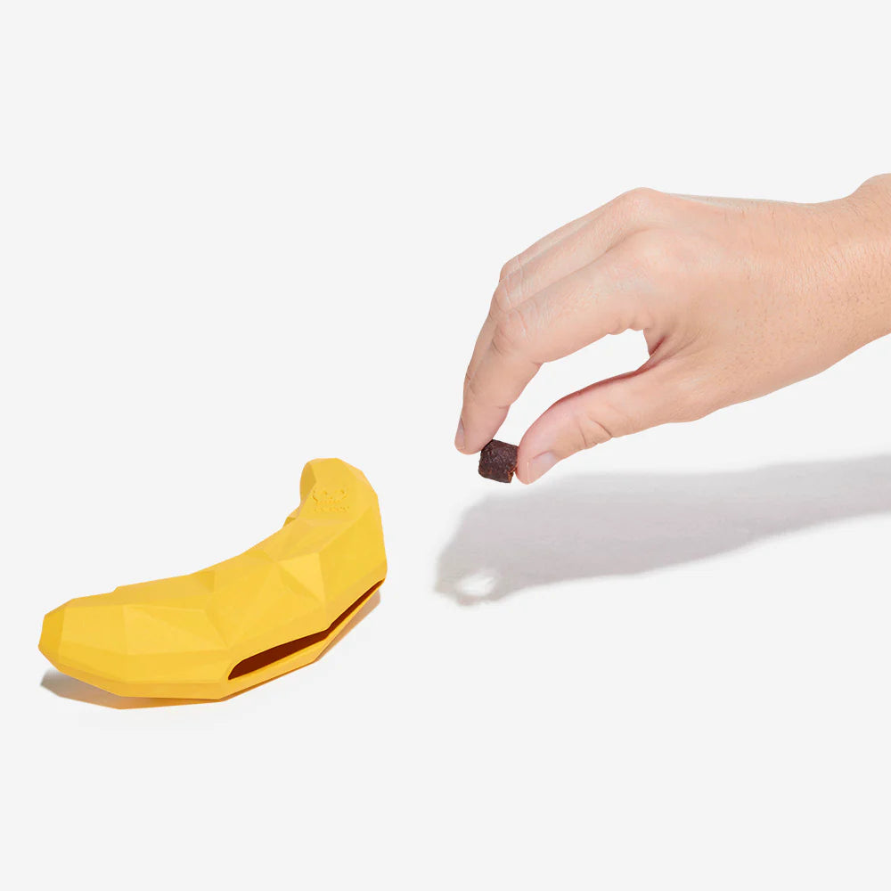 Zee.Dog Super Banana Interactive Dog Toy - Treat Dispenser for Small & Large Dogs - Fun Chew Toy for Training & Playtime at Home or Outdoors
