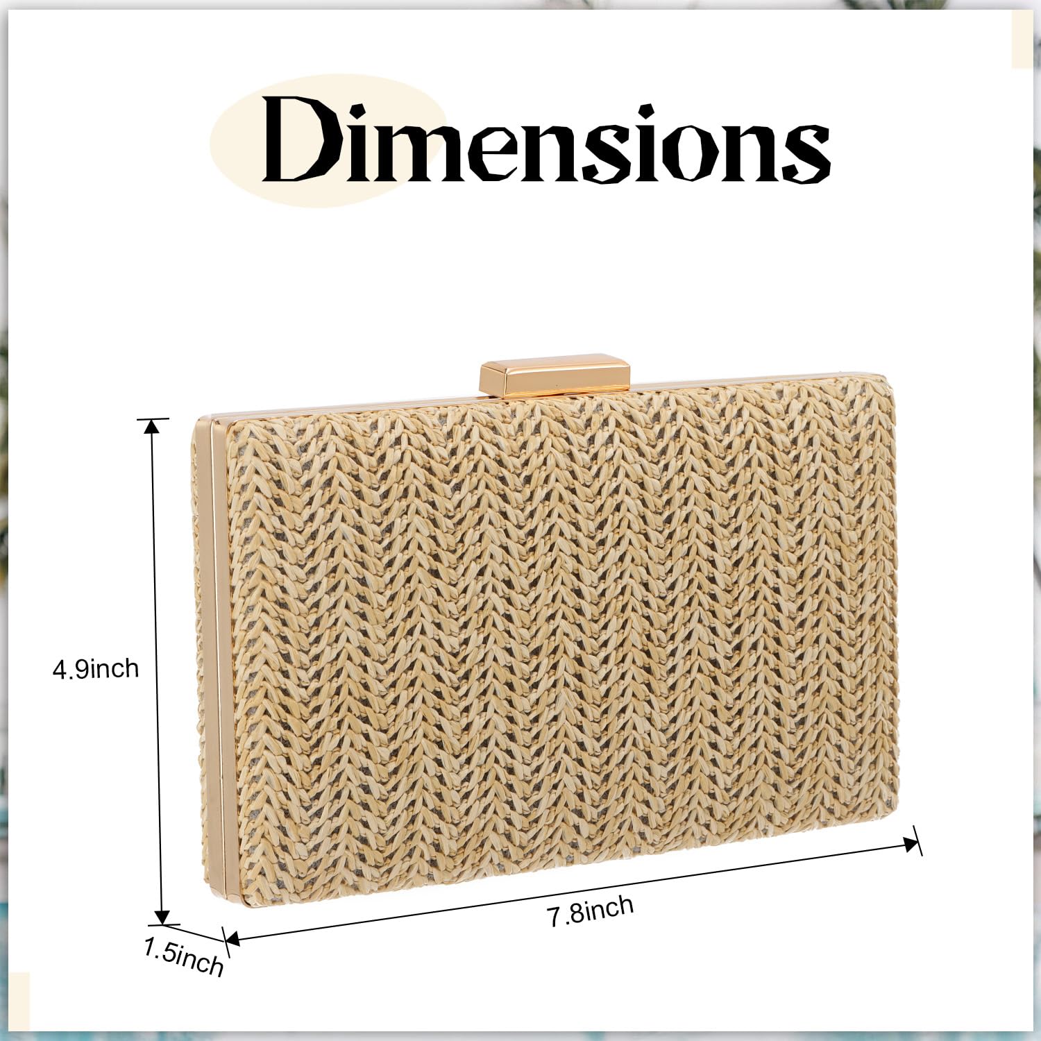 Stylish Summer Straw Clutch Purses for Women - Woven Raffia Evening Bags & Crossbody Handbags for Wedding, Party, Beach Vacation | Perfect for Date Night & Outdoor Events