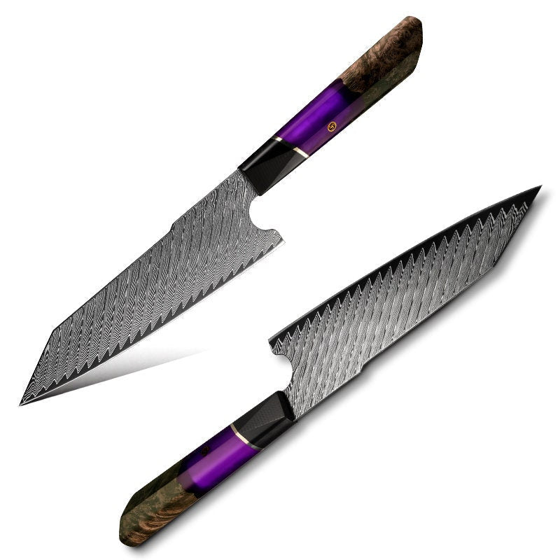 Premium Kotetsu VG10 Damascus Steel Kiritsuke Chef Knife with Exotic Rosewood Handle - Perfect for Sushi, Sashimi & Precision Japanese Cuisine