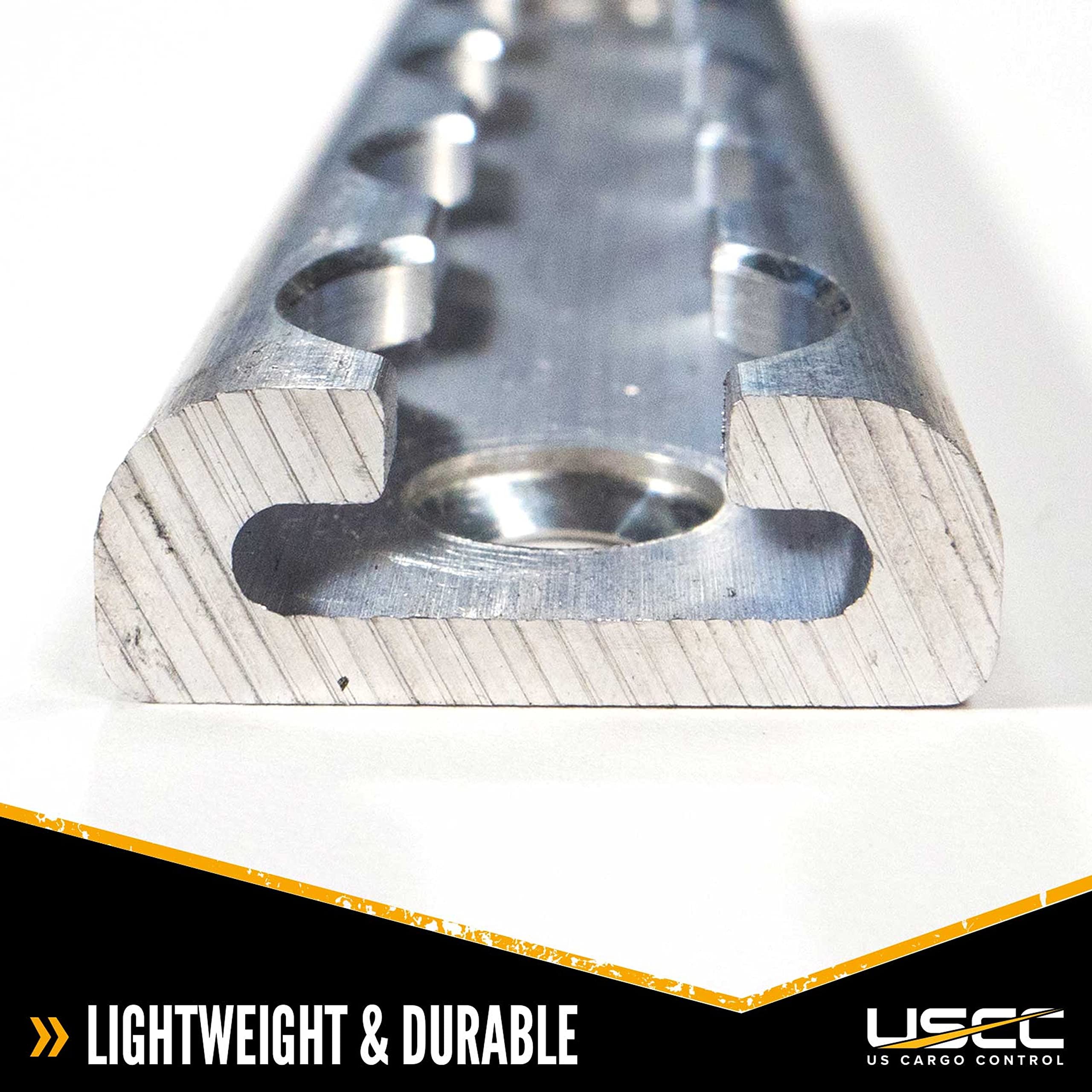 4-Pack 4 Ft Aluminum L-Track Rail for Trailers & Truck Beds - Heavy Duty Cargo Control System for Motorcycles, ATVs, Dirt Bikes - Perfect for Enclosed Trailers, Utility Trailers & Pickup Trucks (Secure Transport & Off-Road Vehicle Tie-Down)