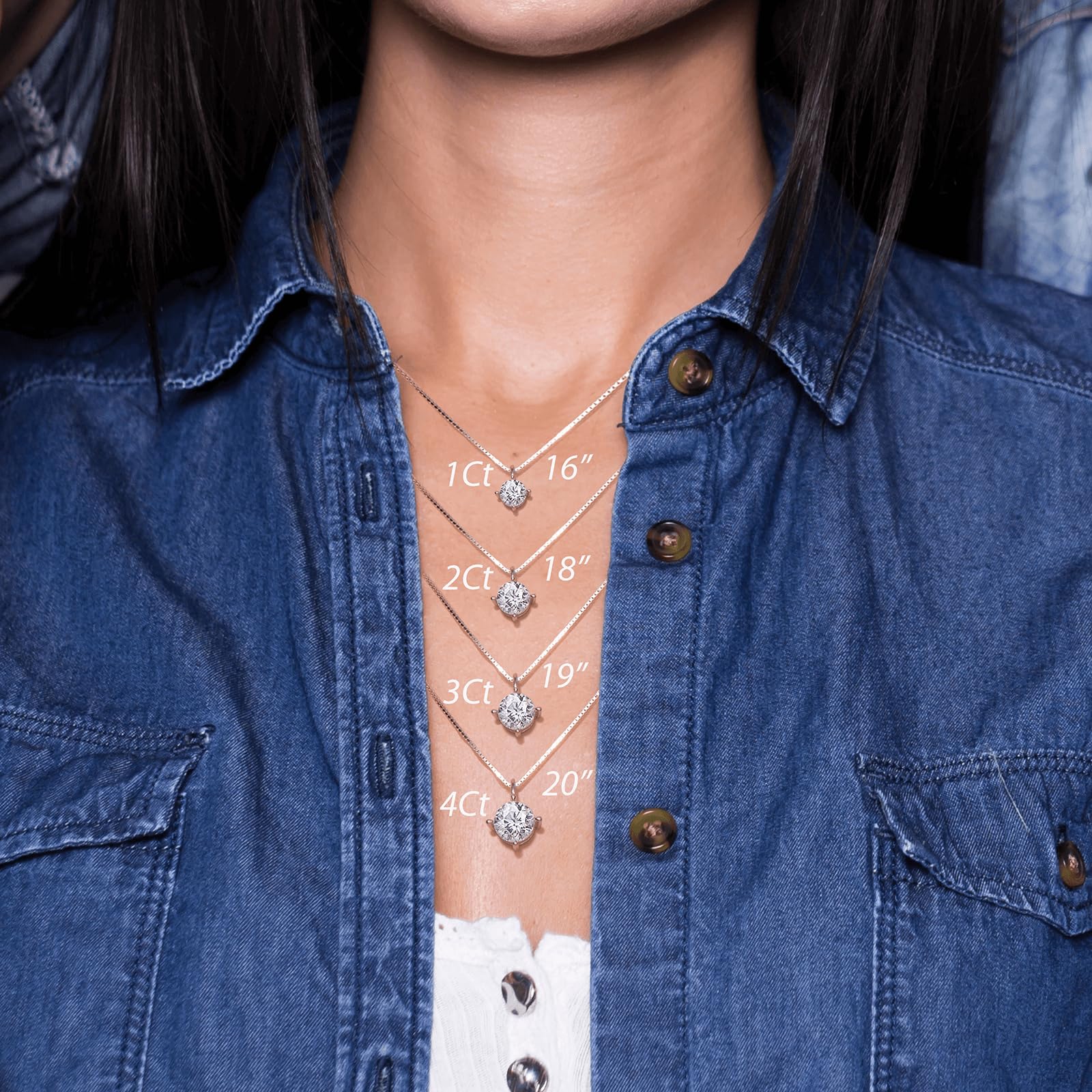 Moissanite Necklace for Women - Sterling Silver Jewelry with Lab-Grown Gemstone Pendant - Elegant Gift for Wedding, Anniversary, Birthday, Christmas, Valentine's Day & Mother's Day - Perfect for Wife, Daughter, Girlfriend or Mom - Ideal for Date Nights, Special Occasions & Everyday Elegance