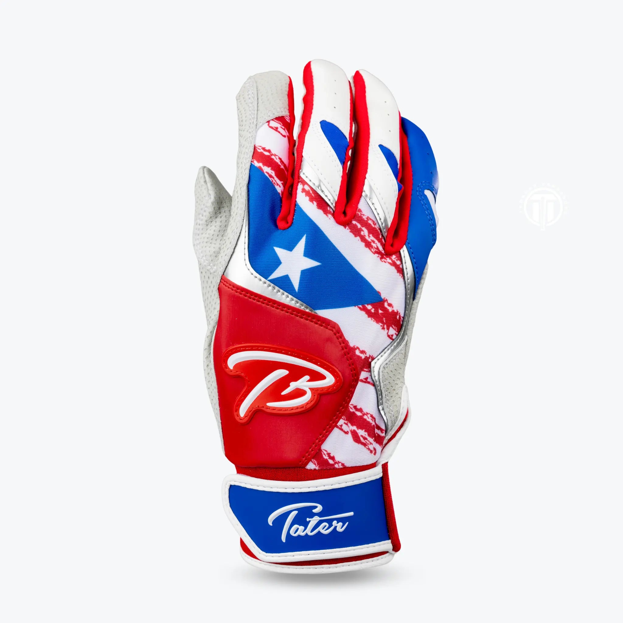 El Perreo Puerto Rico Flag Zanda Batting Gloves - Baseball & Softball Training Gloves for Men & Women - Perfect for Games, Practice & Sports Enthusiasts