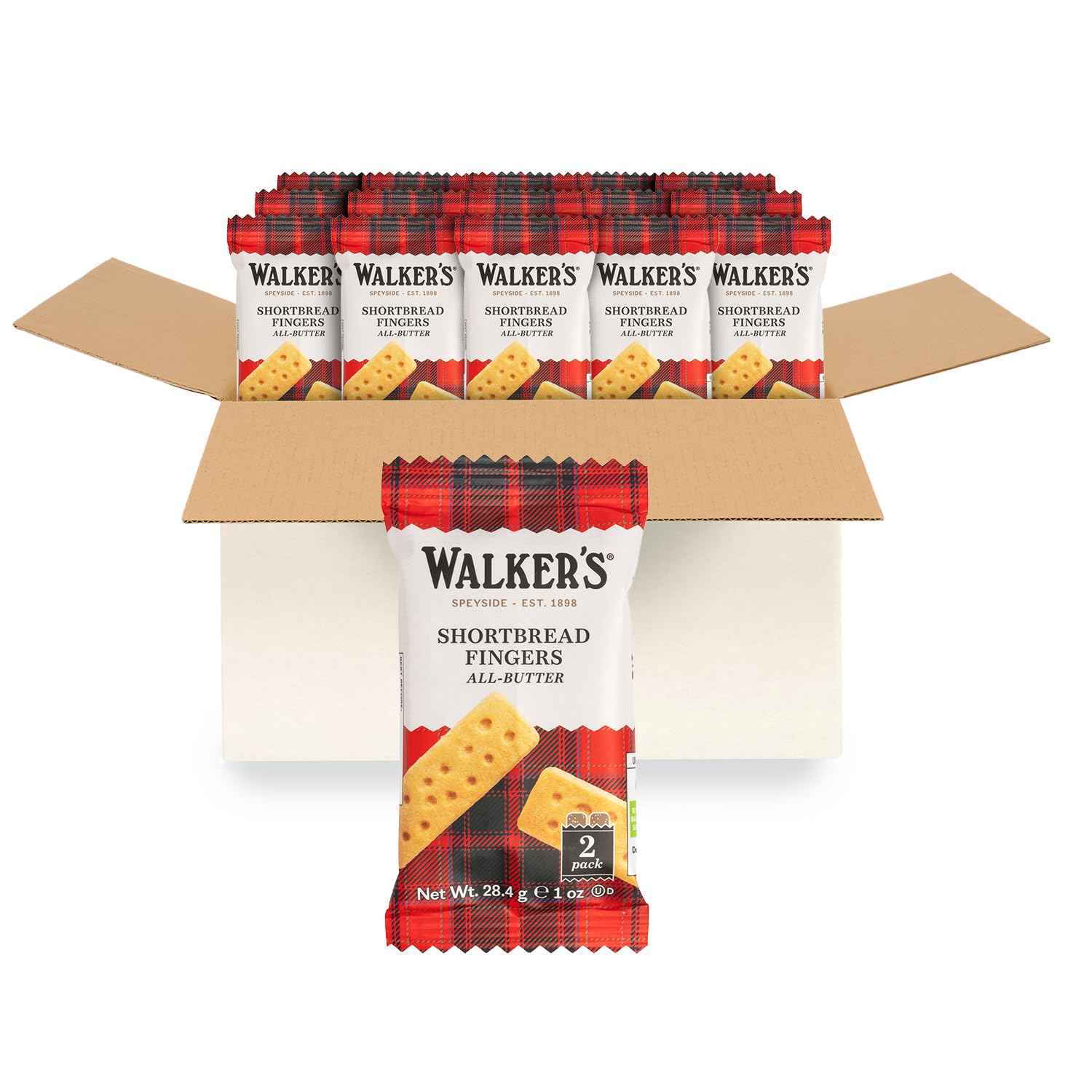 Walker's Shortbread Fingers - All Butter Scottish Shortbread Cookies, 1 Oz Individually Wrapped Snack Packs (150 Count) - Perfect for Tea Time, Office Snacks & Gift Baskets