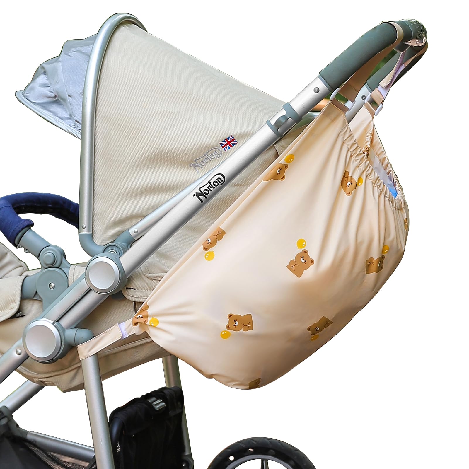 Universal Baby Stroller Organizer - Multifunctional Hanging Storage Bag for Diapers, Bottles & Essentials | Perfect for Travel, Shopping & Outdoor Activities with Kids