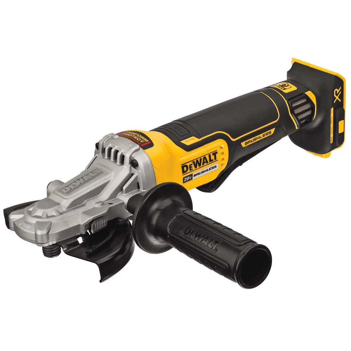 DEWALT DCG413FB 20V Max XR Brushless 5-Inch Angle Grinder with Electric Brake - Flathead Paddle Switch - Tool Only - Perfect for Metal Cutting, Grinding & Masonry Work