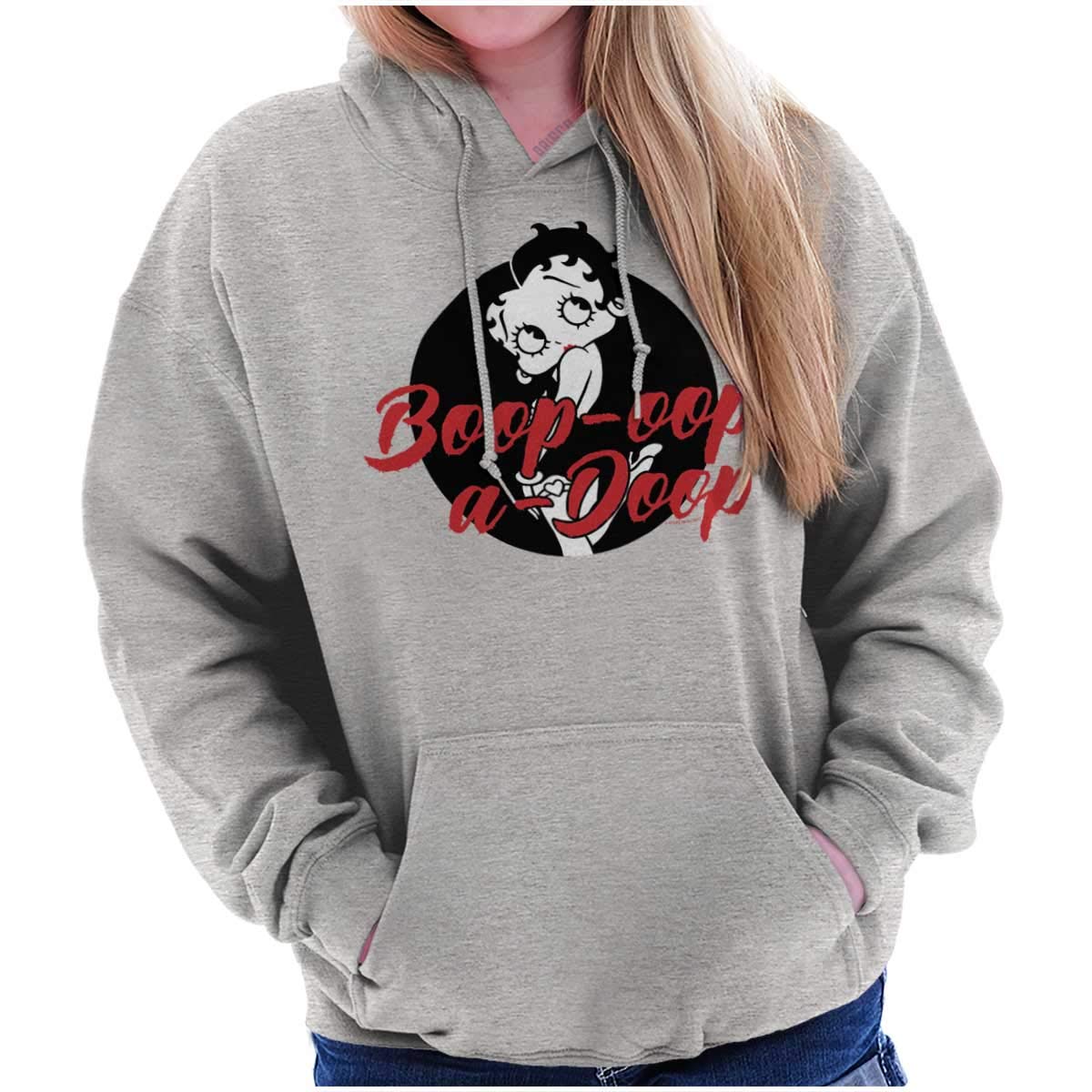 Betty Boop Oop a Doop Cute Cartoon Hoodie Sweatshirt for Women - Trendy Pullover Hooded Sweatshirt for Casual Wear & Street Style Fashion