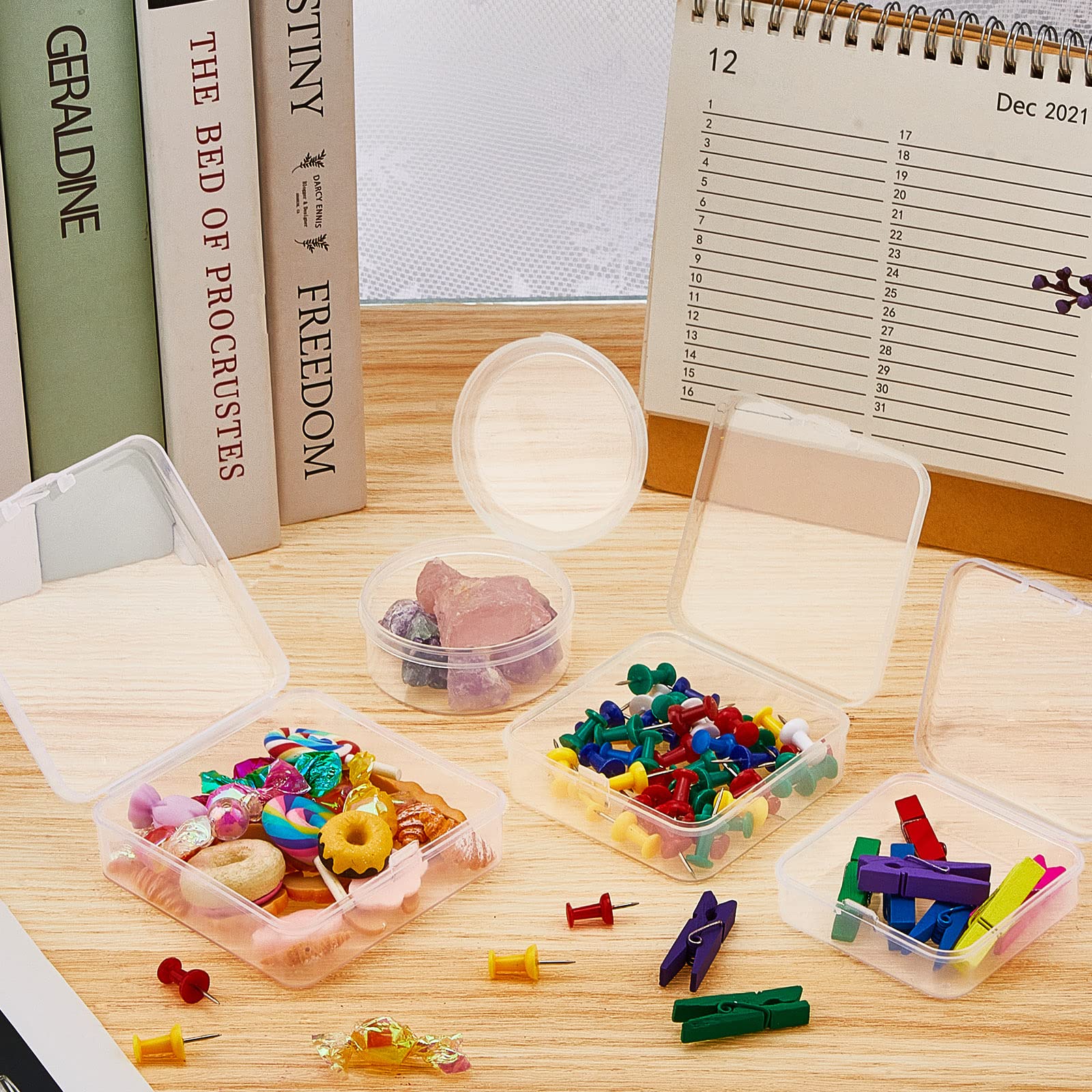 32 Pcs Clear Plastic Storage Containers for Board Game Tokens & Dice - Mixed Sizes Organizer Boxes with Lids for Game Components, Card Accessories - Perfect for Game Nights, Travel & Home Organization