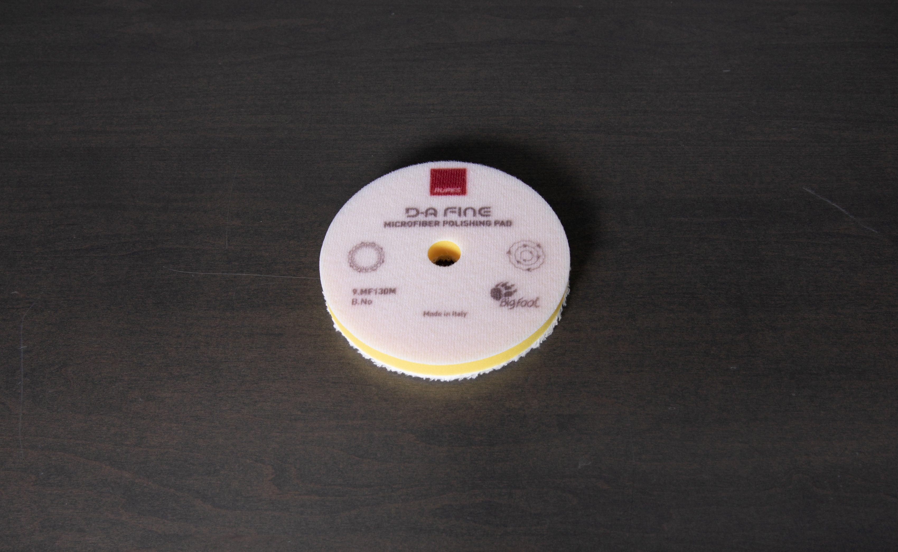 RUPES D-A Yellow Microfiber Polishing Pad for Car Detailing & Paint Correction - Perfect for Auto Body Shops & DIY Enthusiasts