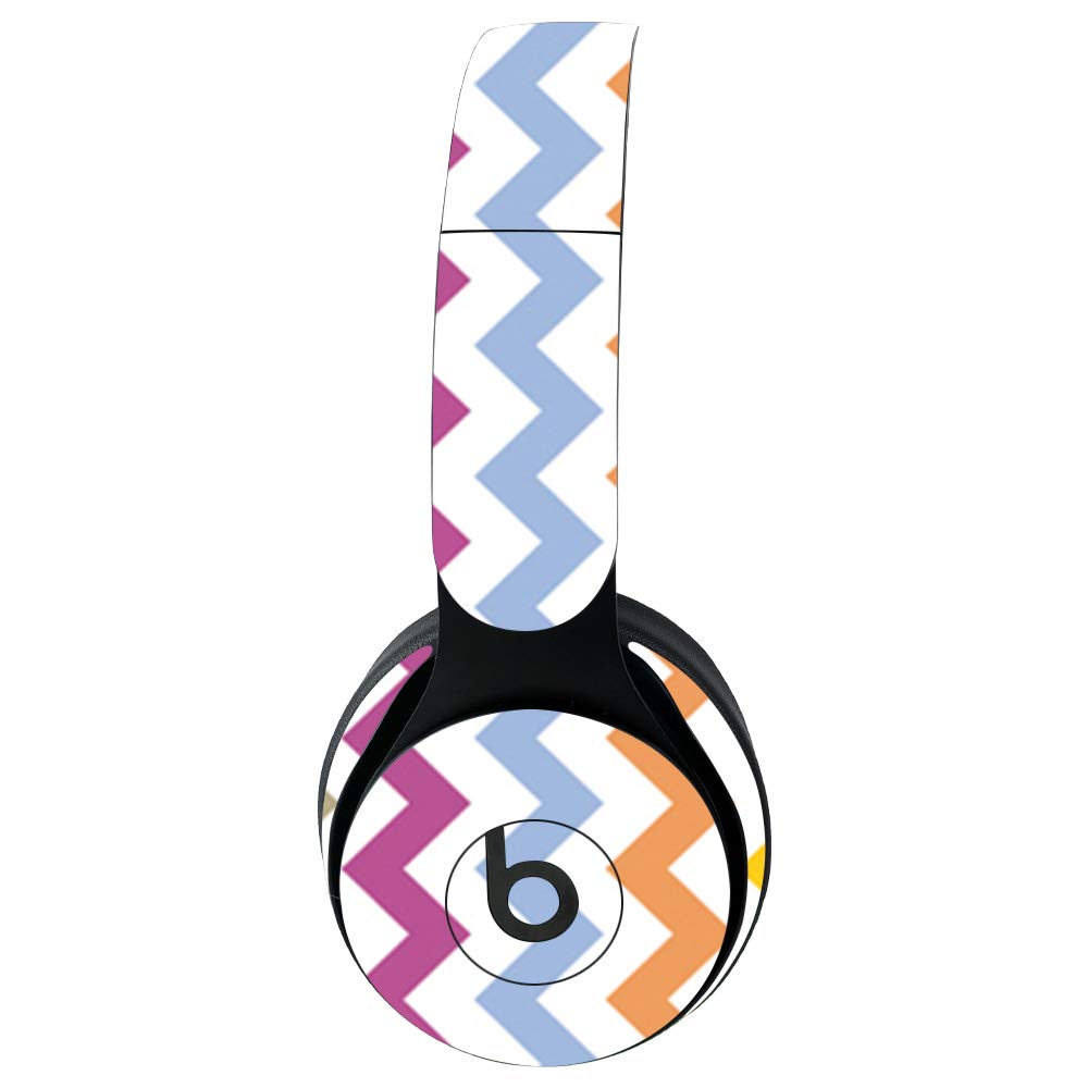 MightySkins Vinyl Decal Wrap Cover for Beats Solo Pro Wireless Headphones - Rainbow Chevron Design | Protective, Durable Skin | Easy to Apply & Remove | Made in USA | Perfect for Gym, Travel & Daily Use