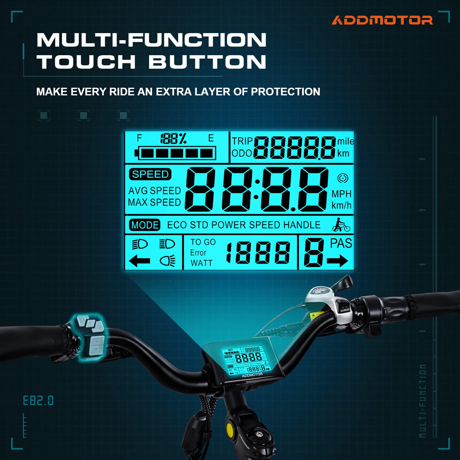 **ADDMOTOR CITYPRO E-43 Electric Bike for Adults – 500W Motor, 720WH 48V 15Ah UL Battery, 95-Mile Range, 26