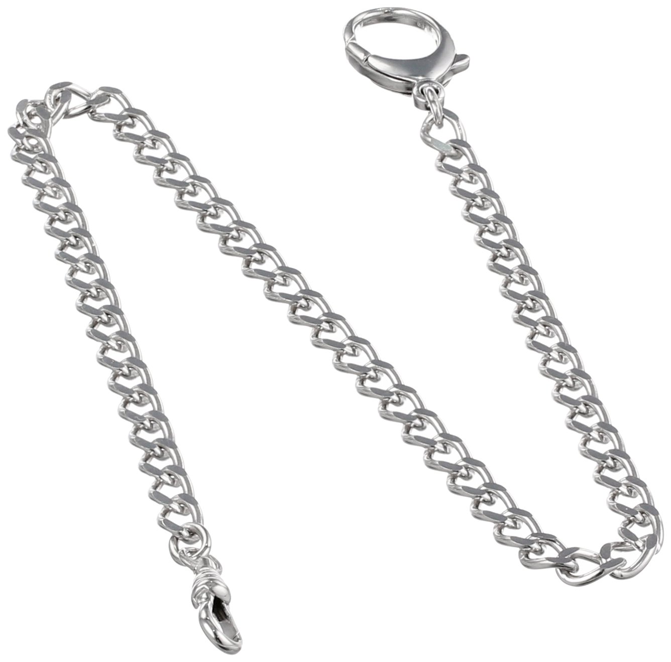 Charles-Hubert Paris 3577 Genuine Sterling Silver Pocket Watch Chain - Vintage Style for Men's Formal Attire & Special Occasions