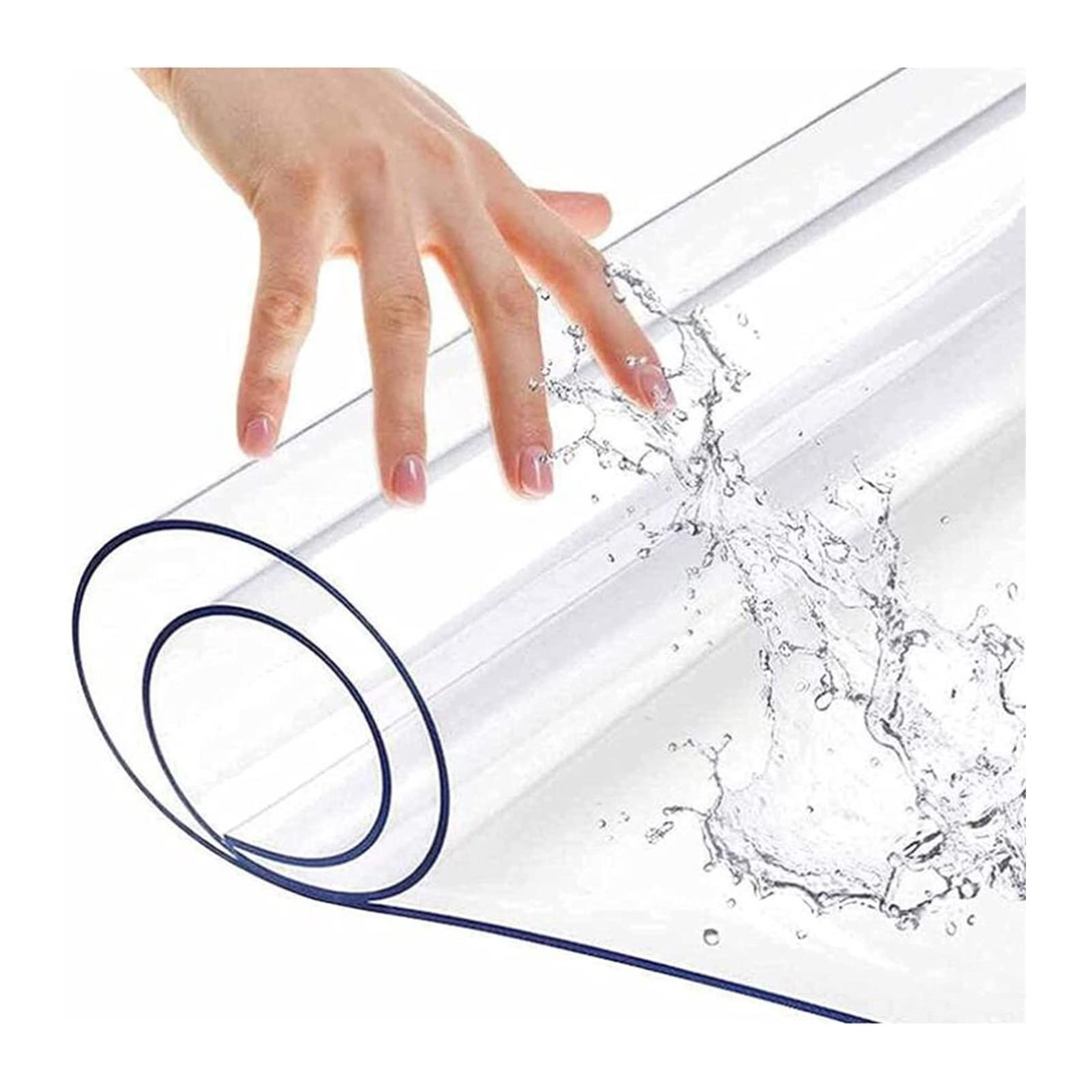 Clear PVC Chair Mat for Hardwood Floors - 1.5mm Thick Protective Desk & Dining Room Floor Mat - Cuttable Plastic Runner Rug for Kitchen, Office, Cycling Bike & Table Chairs (60/80/90/100/120cm Wide, 100-600cm Length) - Perfect for Home Office, Dining Areas & Floor Protection