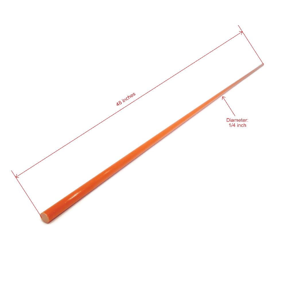 500 Pack 1/4 Inch Orange Non-Reflective Driveway Markers - Heavy Duty Snow Stakes for Driveways, Parking Lots & Walkways - Ideal for Winter Snow Plowing, Property Boundary Marking & Road Safety
