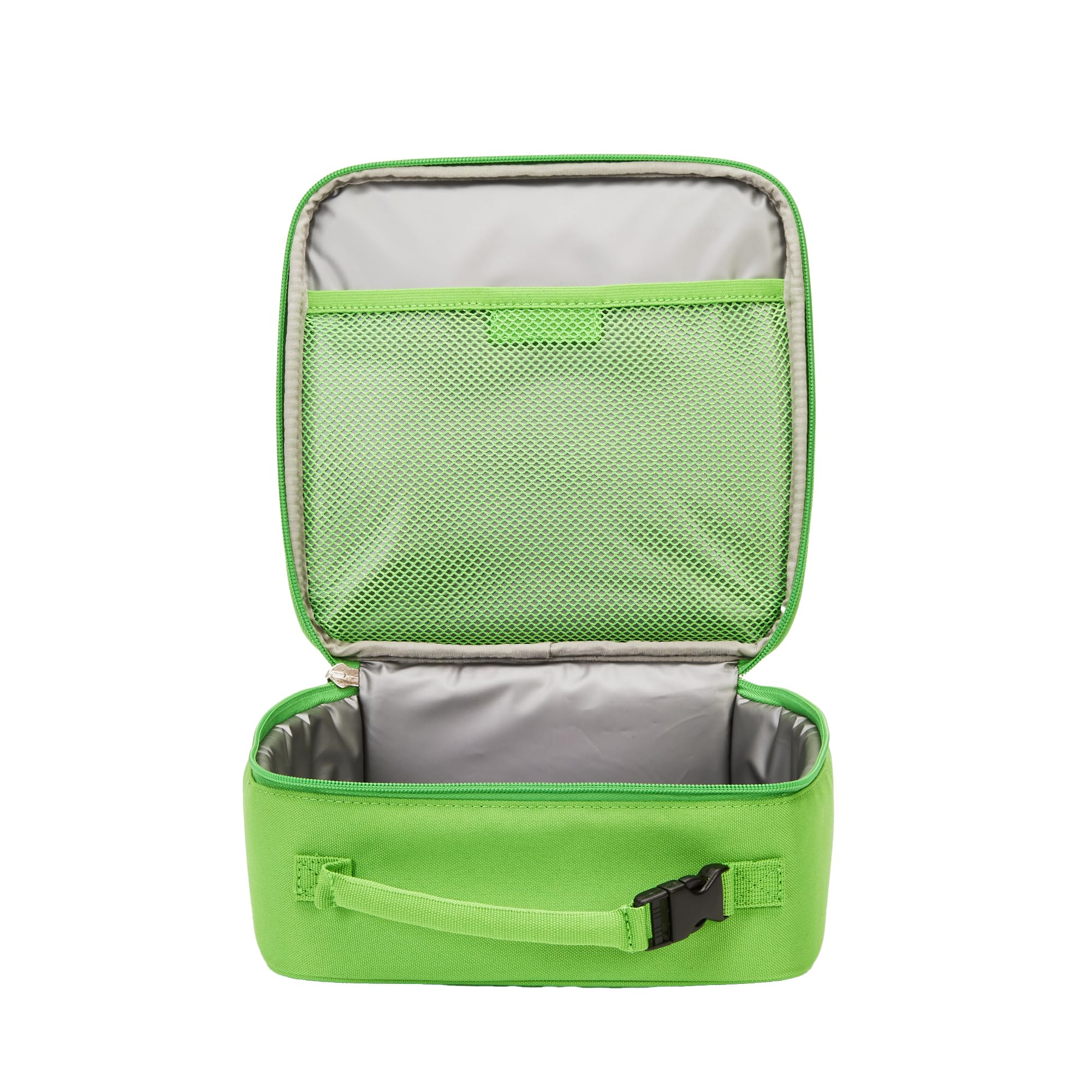 LEGO Insulated Lunch Box with Mesh Pouch & Zipper Compartment - Durable Reusable Food Container for Kids & Adults - Perfect for School, Work, Picnics & Outdoor Activities (Green)